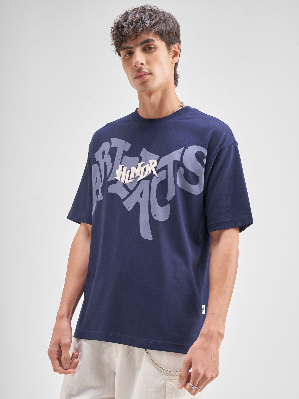 Highlander Men Blue Printed Round Neck T-Shirt - Blue - Image 4