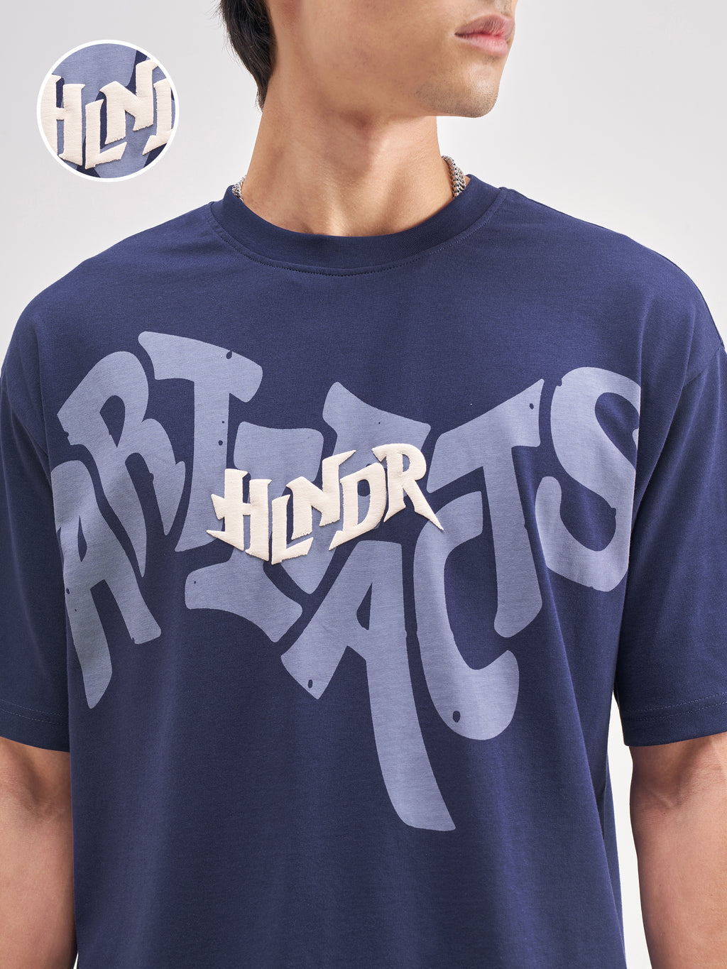 Highlander Men Blue Printed Round Neck T-Shirt - Blue - Image 5