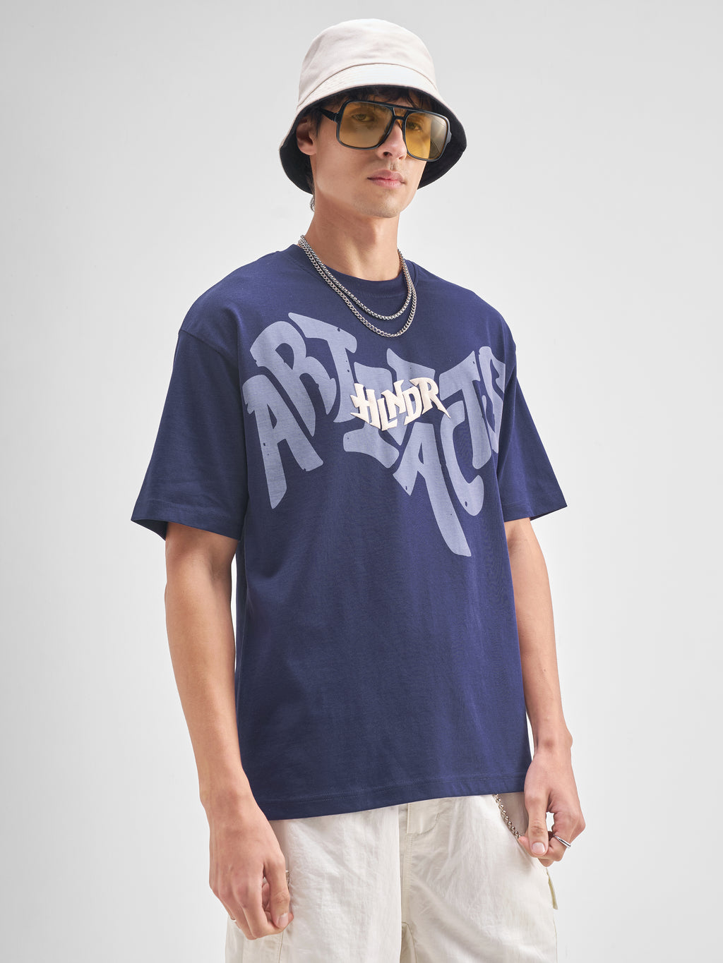 Highlander Men Blue Printed Round Neck T-Shirt - Blue - Image 6