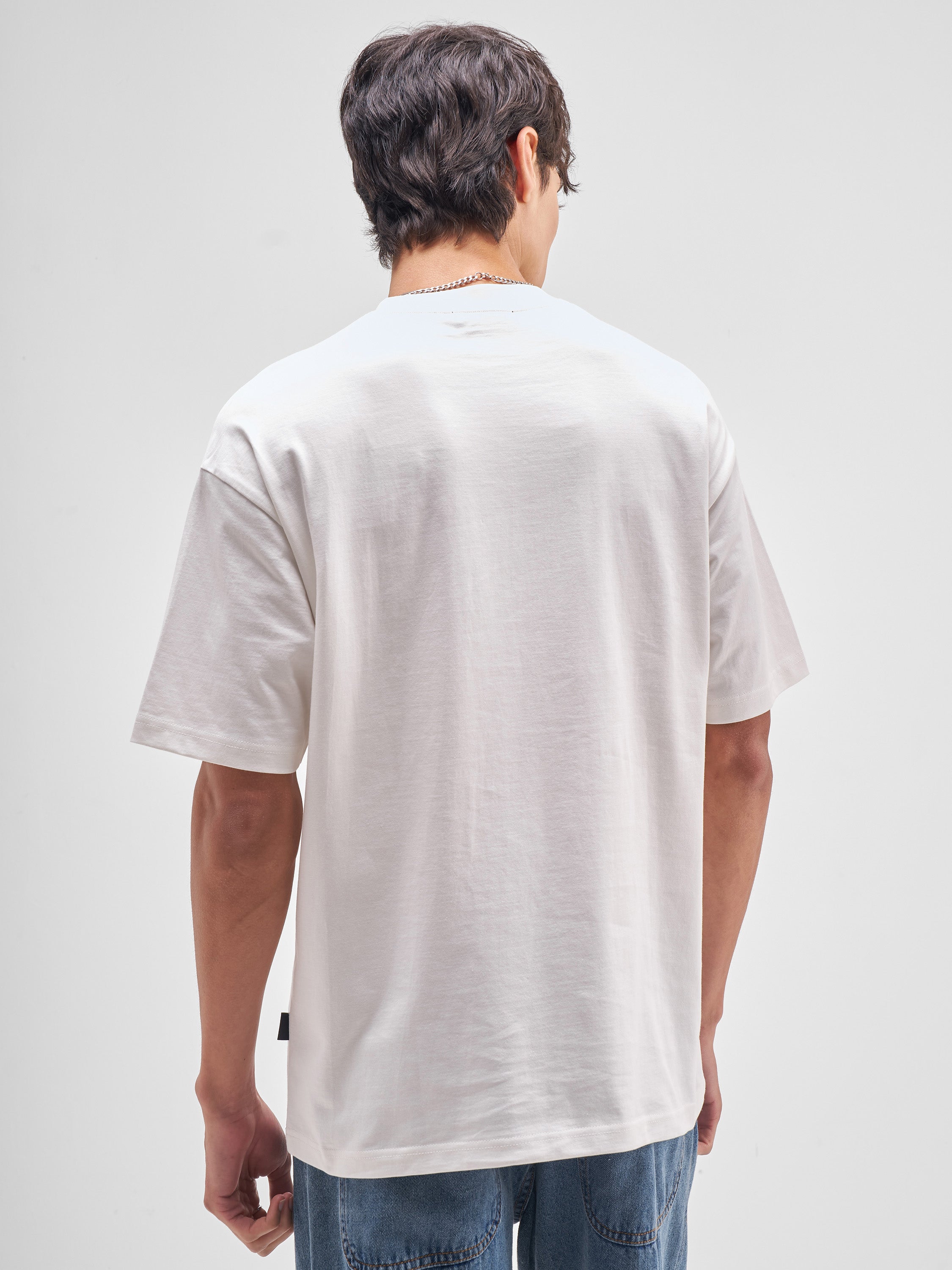 Highlander Men White Printed Round Neck T-Shirt - White - Image 3