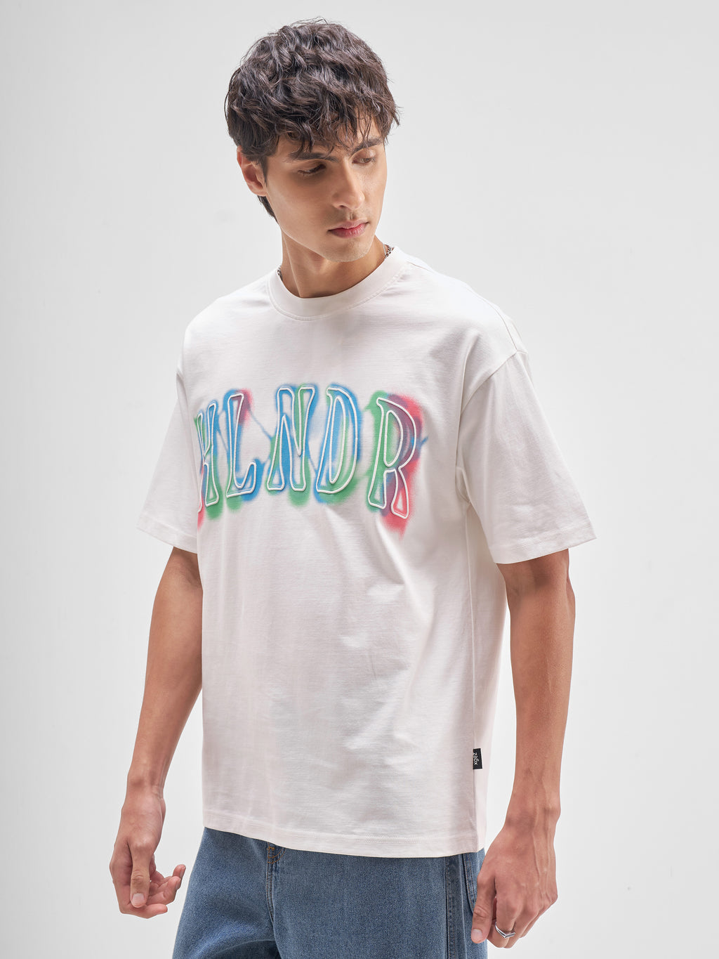 Highlander Men White Printed Round Neck T-Shirt - White - Image 4