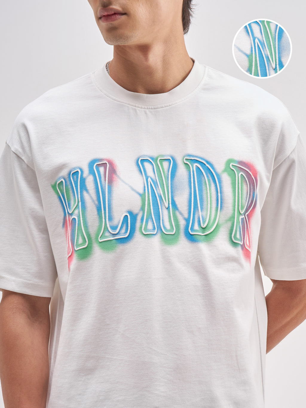 Highlander Men White Printed Round Neck T-Shirt - White - Image 5