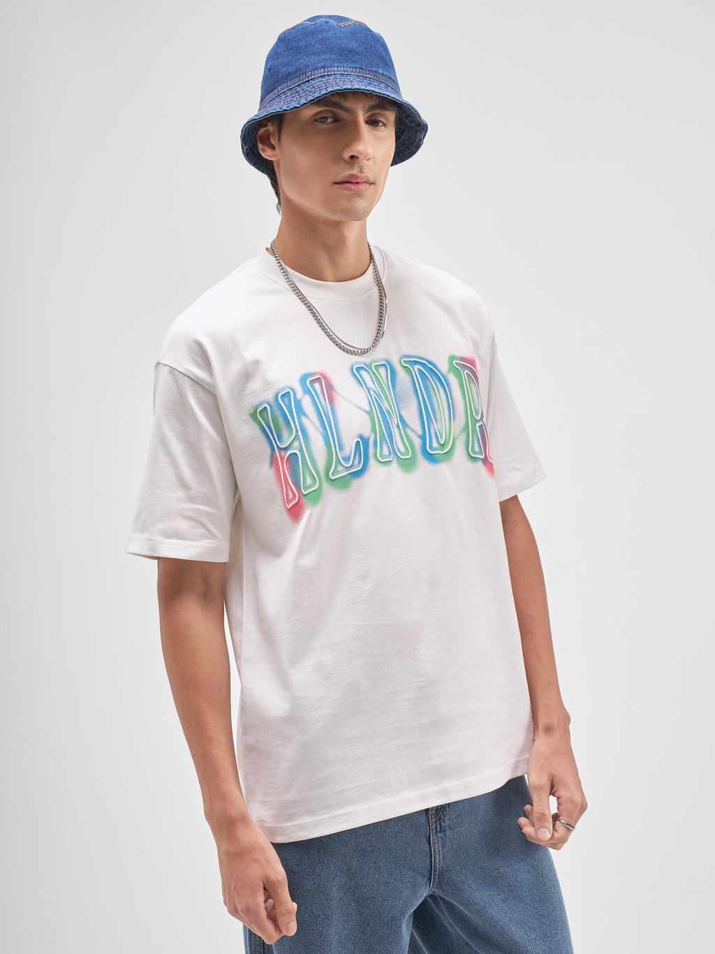 Highlander Men White Printed Round Neck T-Shirt - White - Image 6