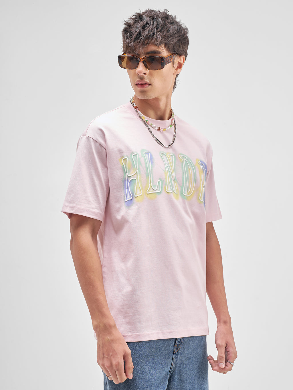 Highlander Men Pink Printed Round Neck T-Shirt - Pink - Image 6