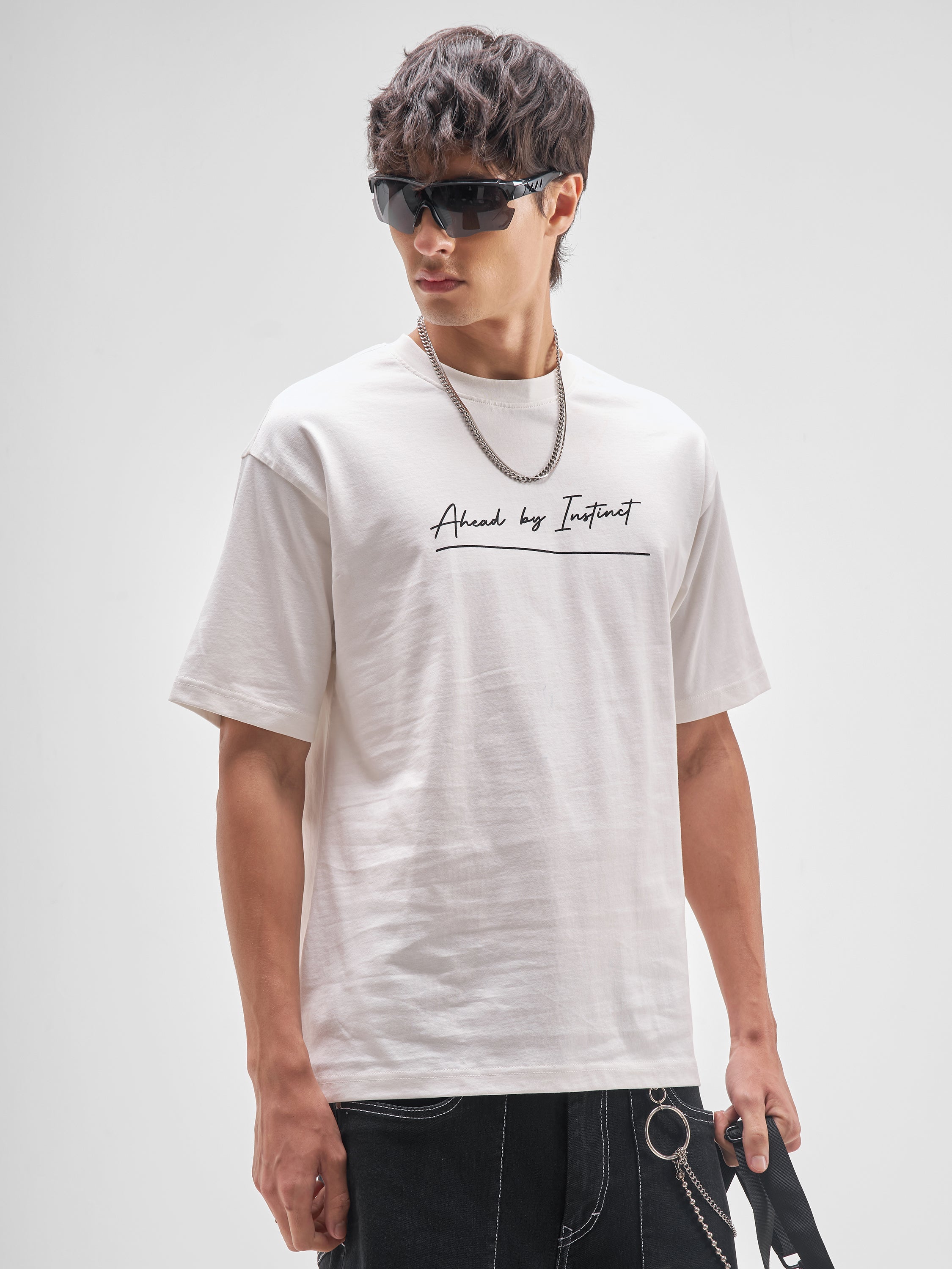 Highlander Men White Printed Round Neck T-Shirt - White - Image 6