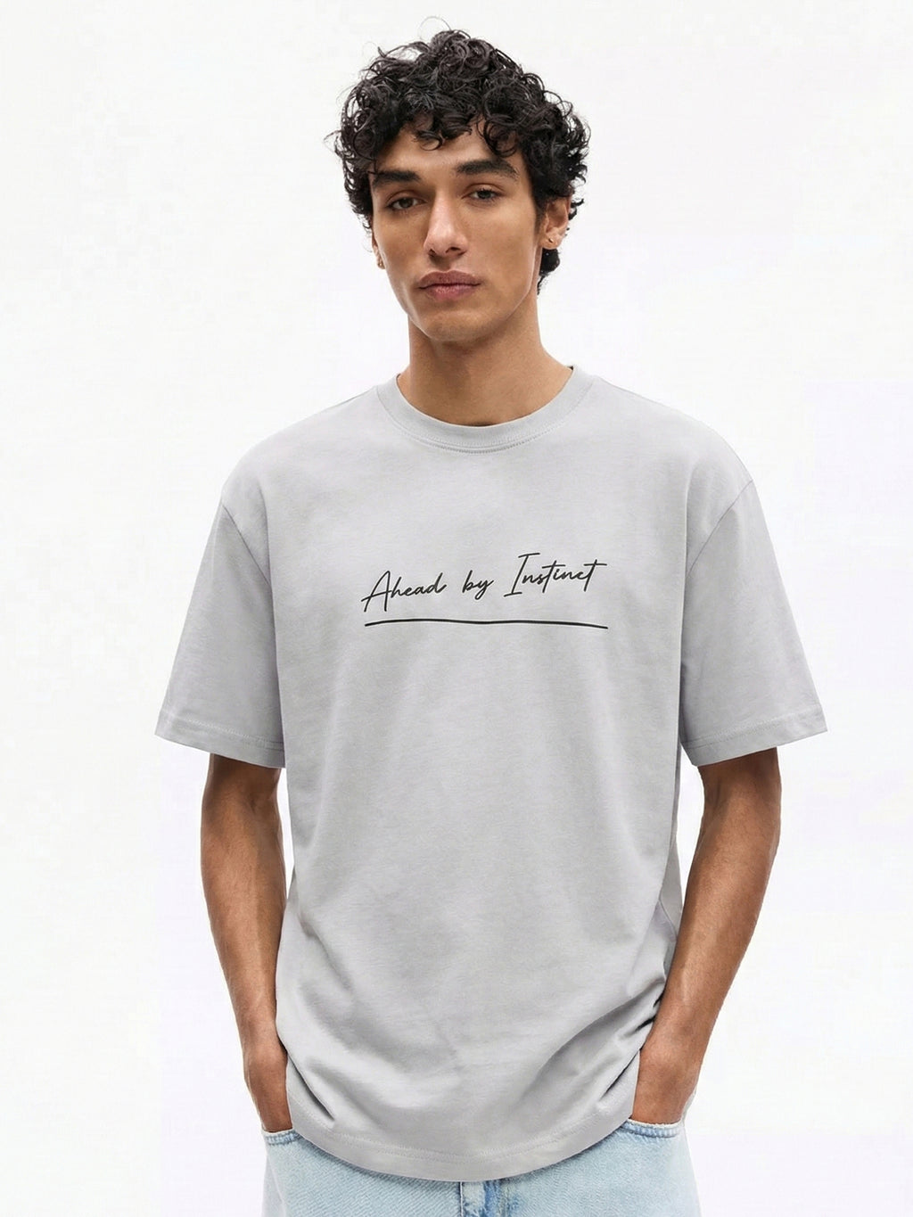 Highlander Men Grey Printed Round Neck T-Shirt - Grey - Image 5