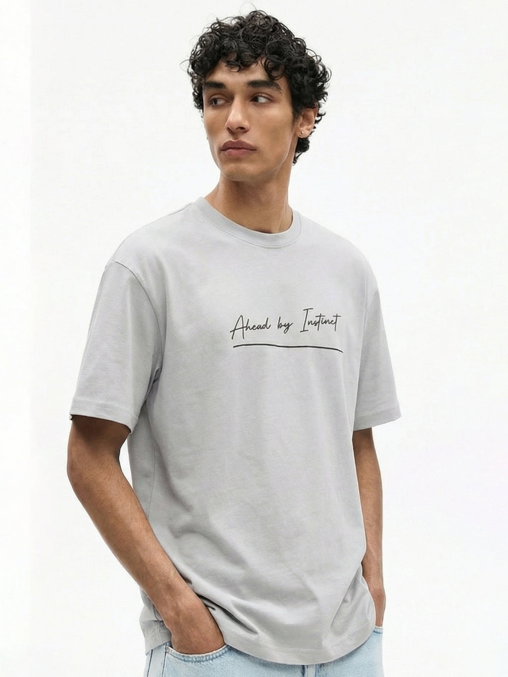 Highlander Men Grey Printed Round Neck T-Shirt - Grey - Image 8