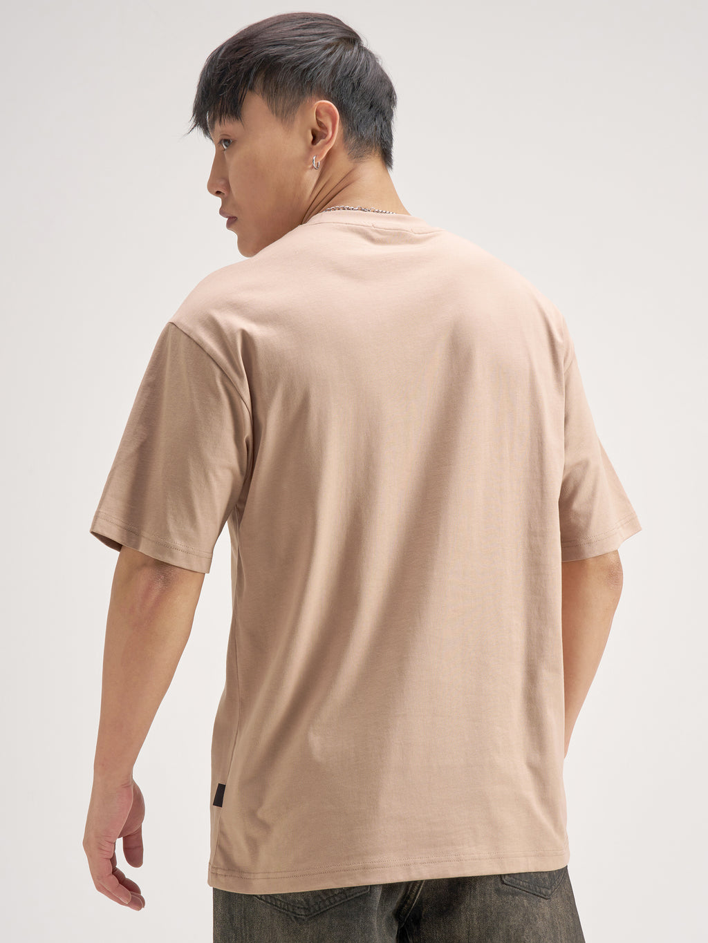 Highlander Men Tan Applique Round Neck T-Shirt - Tan - Image 3