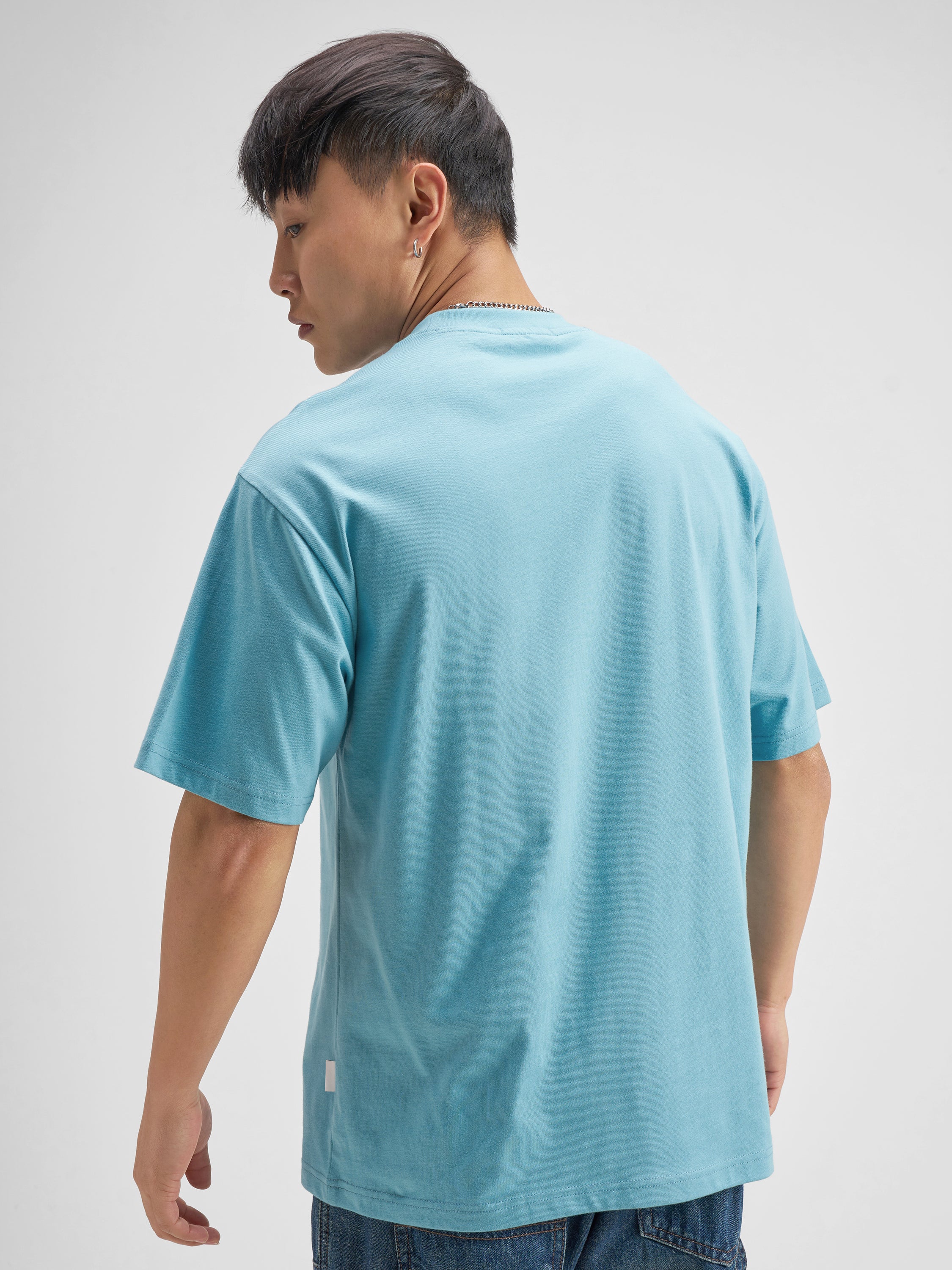 Highlander Men Blue Printed Round Neck T-Shirt - Blue - Image 3