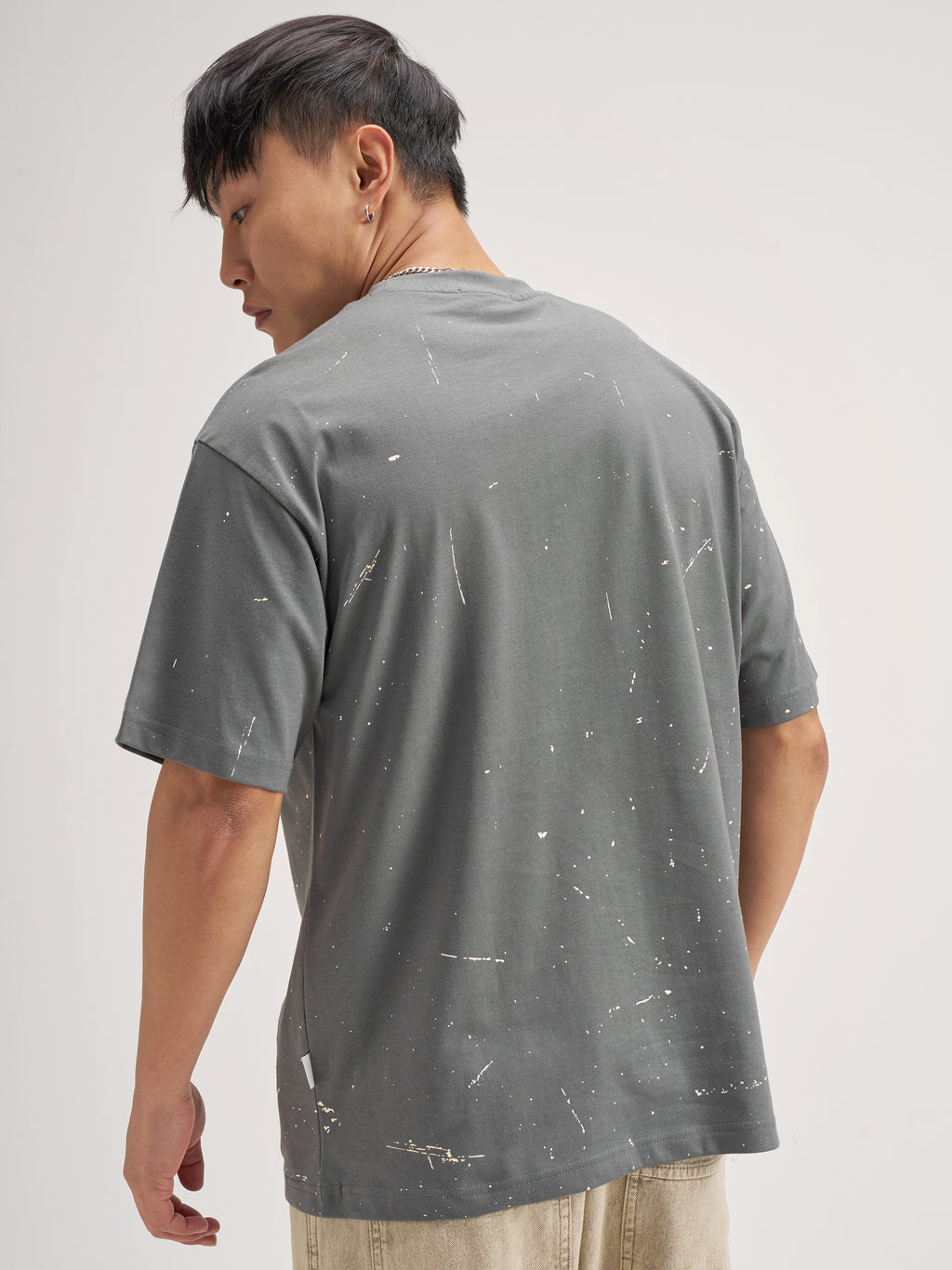 Highlander Men Grey Printed Round Neck T-Shirt - Grey - Image 3