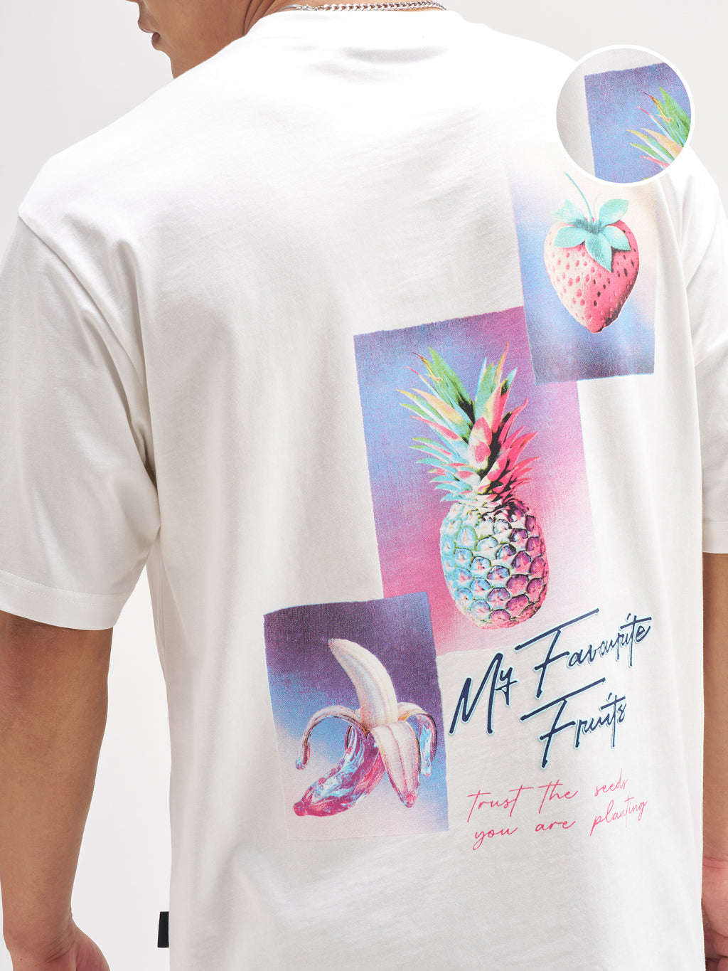 Highlander Men White Printed Round Neck T-Shirt - White - Image 5