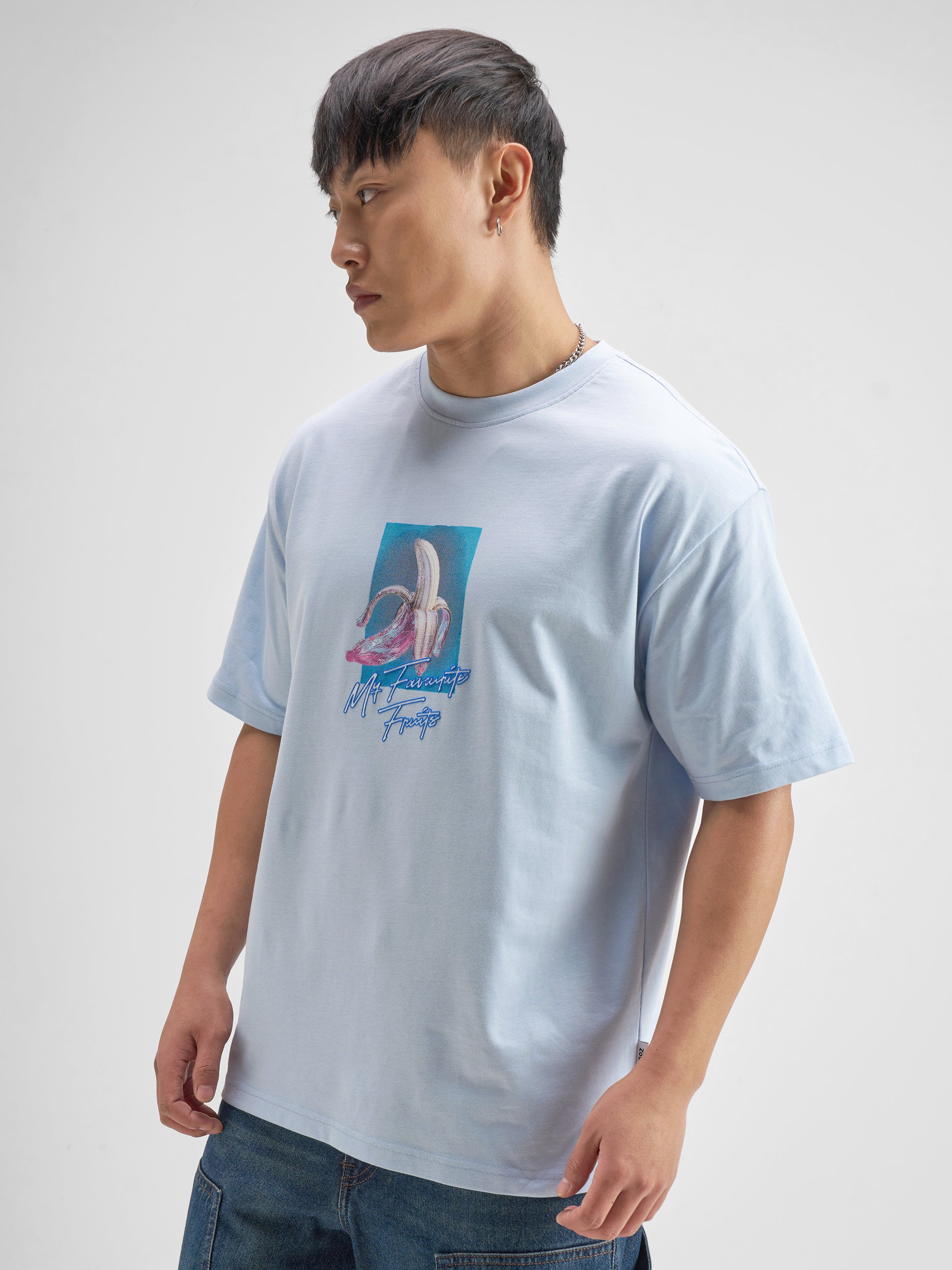 Highlander Men Blue Printed Round Neck T-Shirt - Blue - Image 4