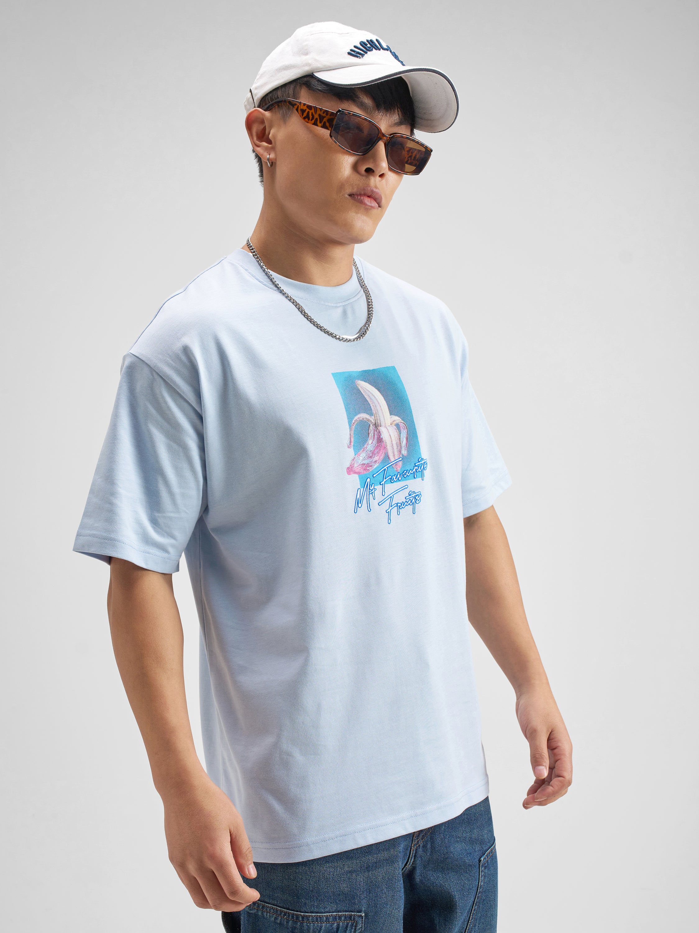 Highlander Men Blue Printed Round Neck T-Shirt - Blue - Image 6