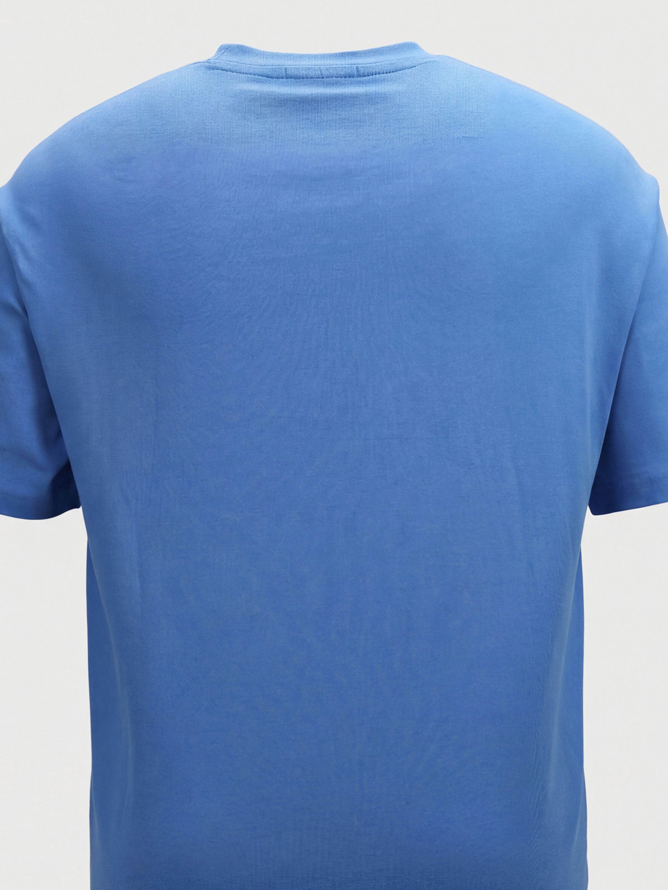 Highlander Men Blue Printed Round Neck T-Shirt - Blue - Image 2
