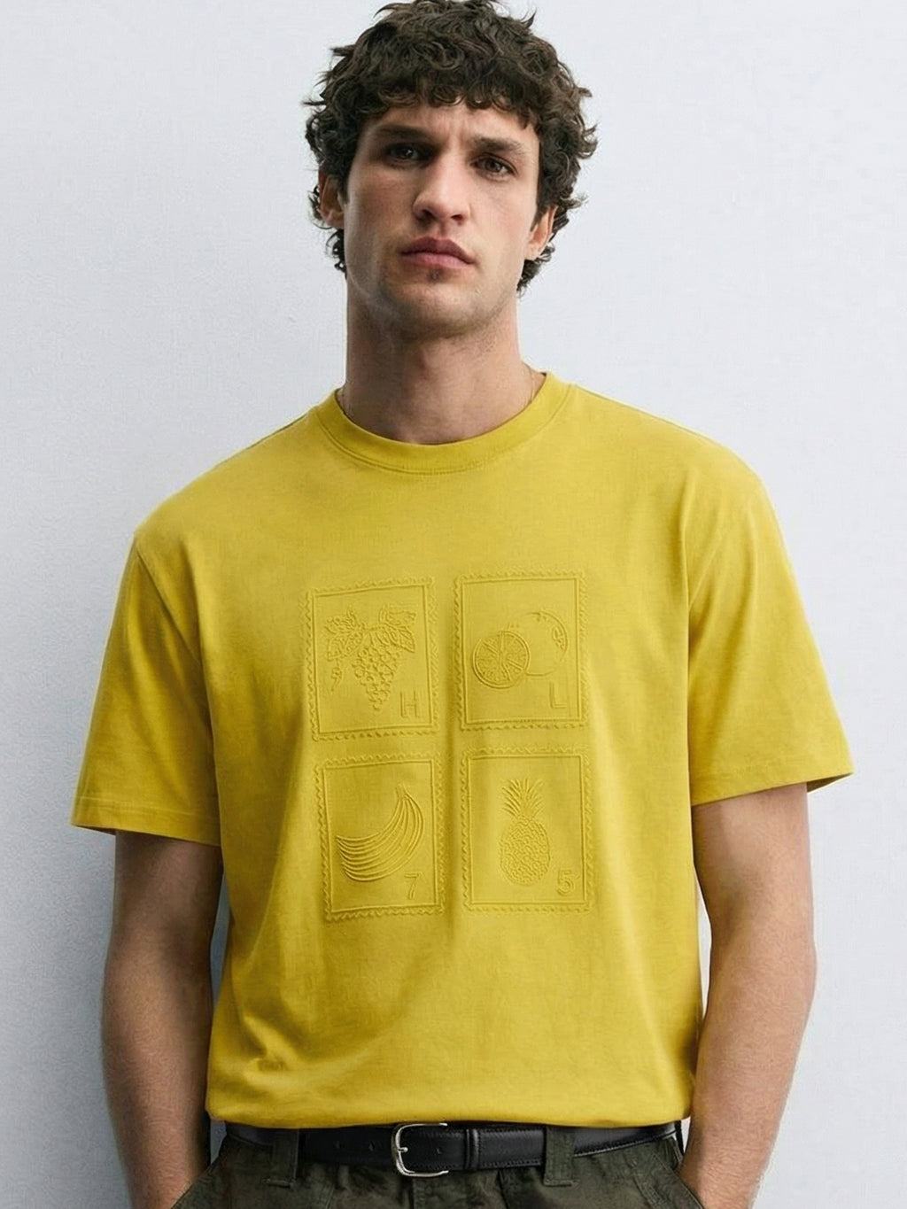 Highlander Men Yellow Printed Round Neck T-Shirt - Yellow - Image 3