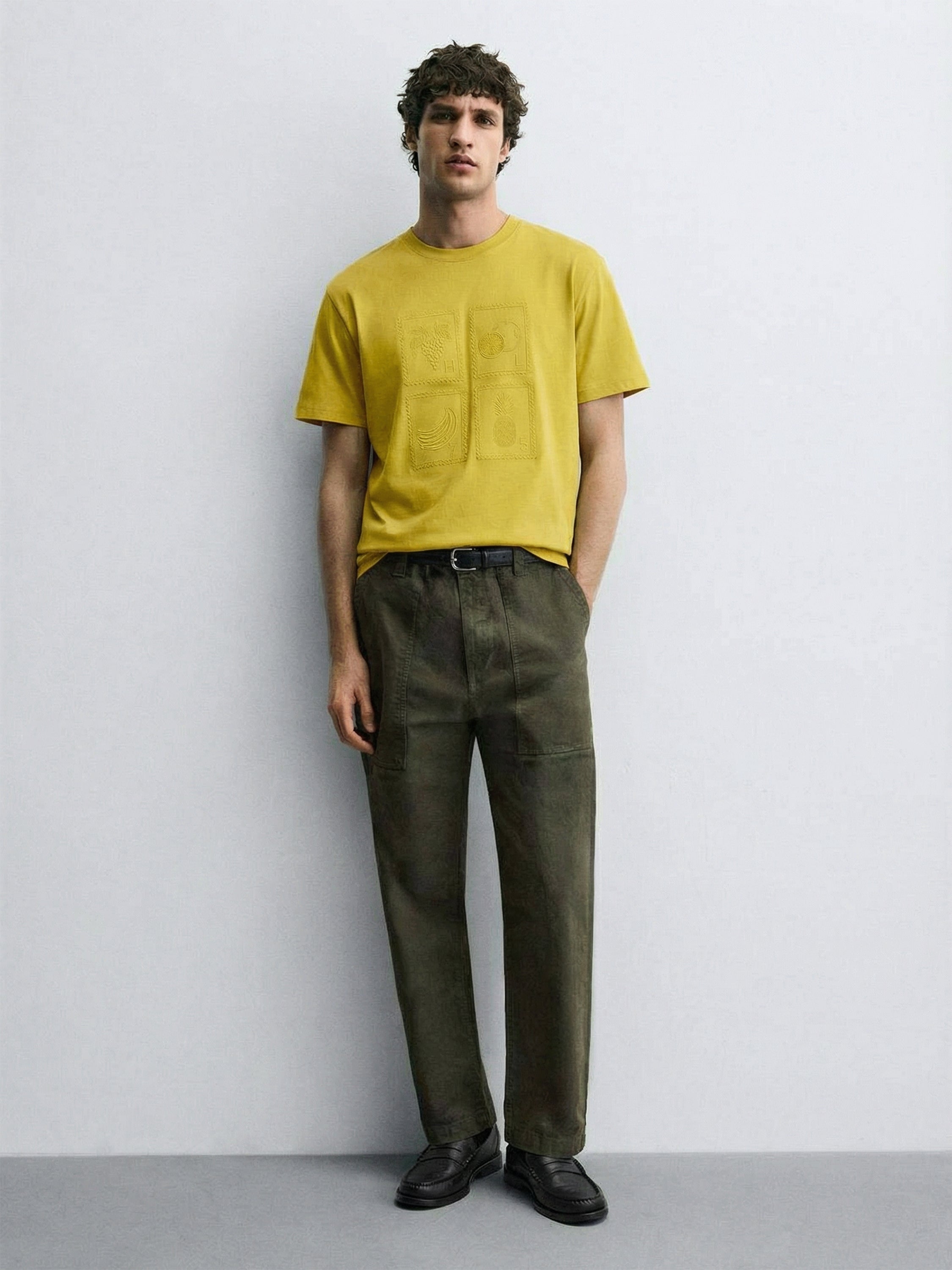 Highlander Men Yellow Printed Round Neck T-Shirt - Yellow - Image 4