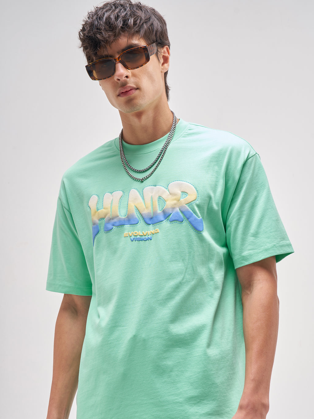 Highlander Men Green Printed Round Neck T-Shirt - Green - Image 1