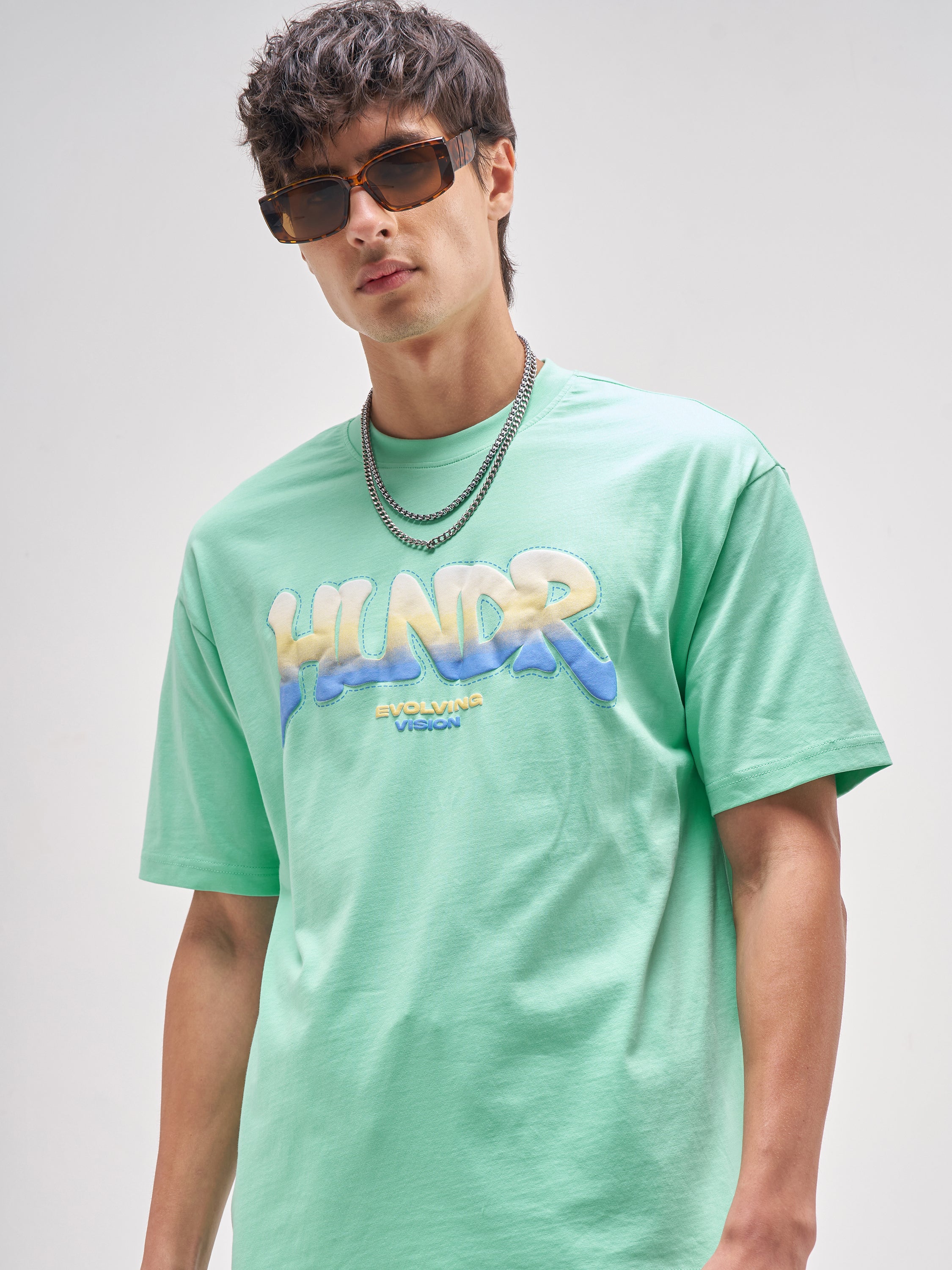 Highlander Men Green Printed Round Neck T-Shirt - Green - Image 1
