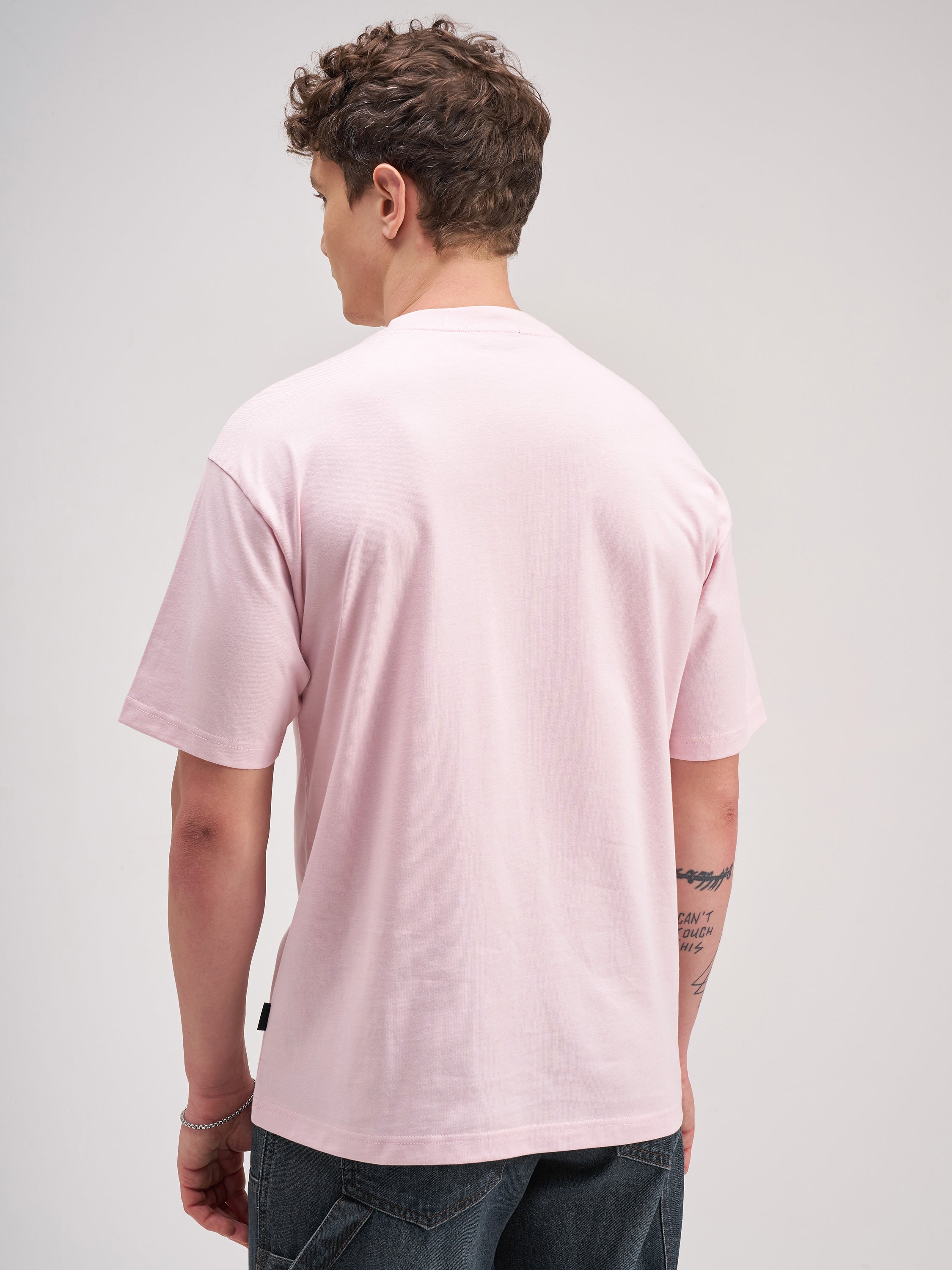 Highlander Men Pink Printed Round Neck T-Shirt - Pink - Image 3
