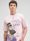 Highlander Men Pink Printed Round Neck T-Shirt - Pink - Image 1