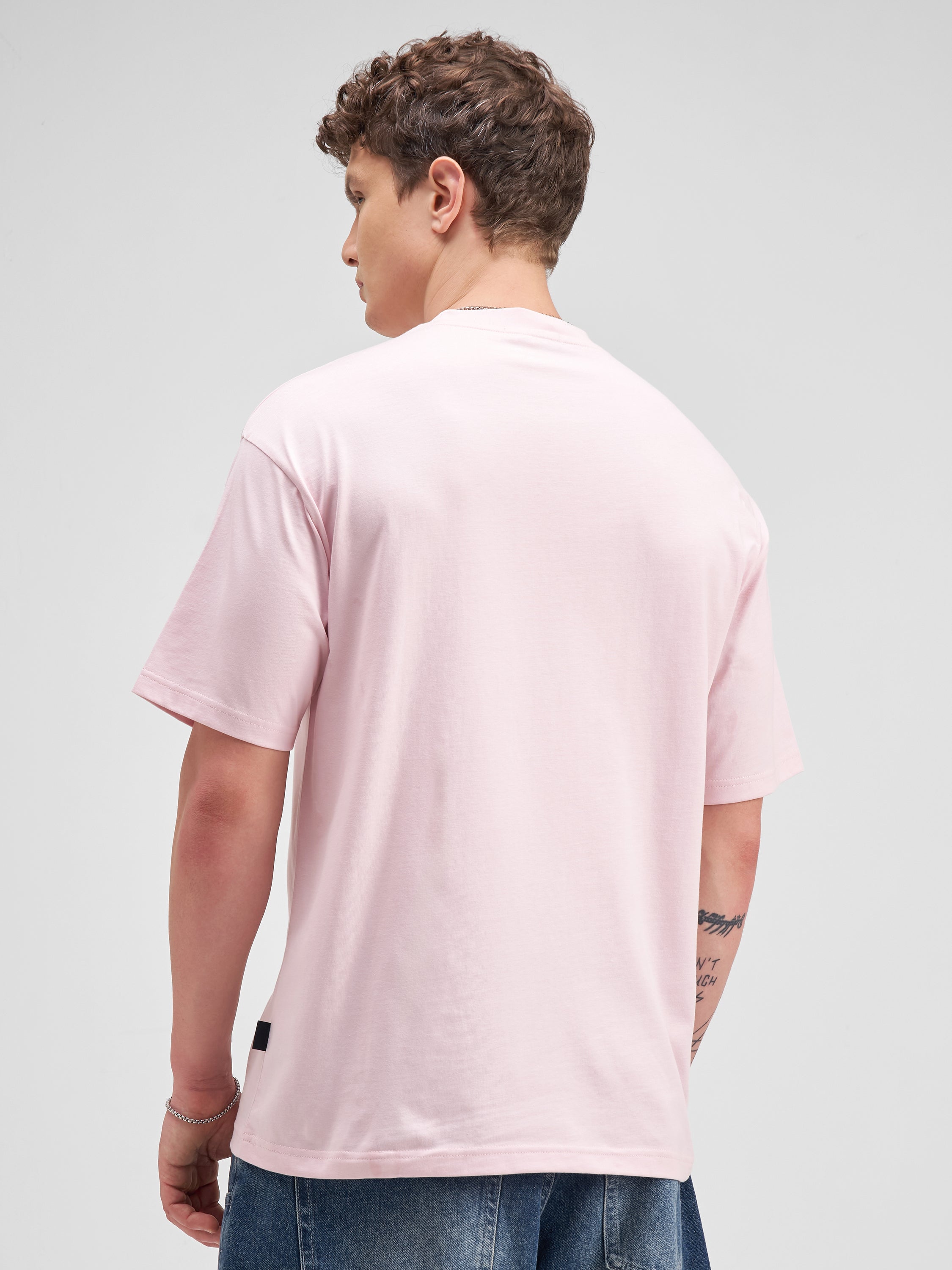 Highlander Men Pink Printed Round Neck T-Shirt - Pink - Image 3