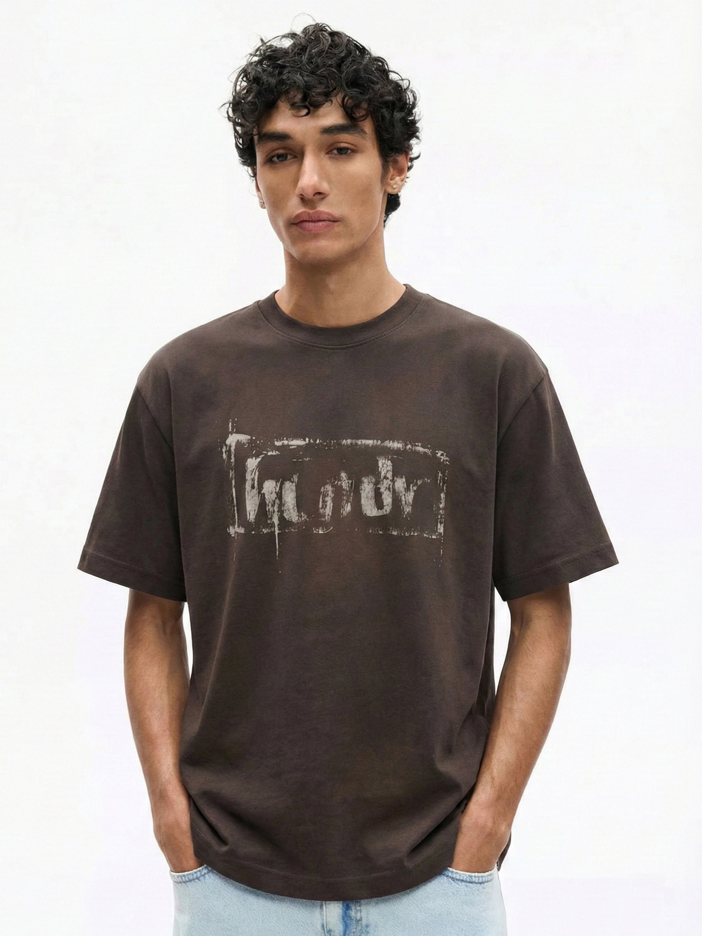 Highlander Men Brown Printed Round Neck T-Shirt - Brown - Image 6
