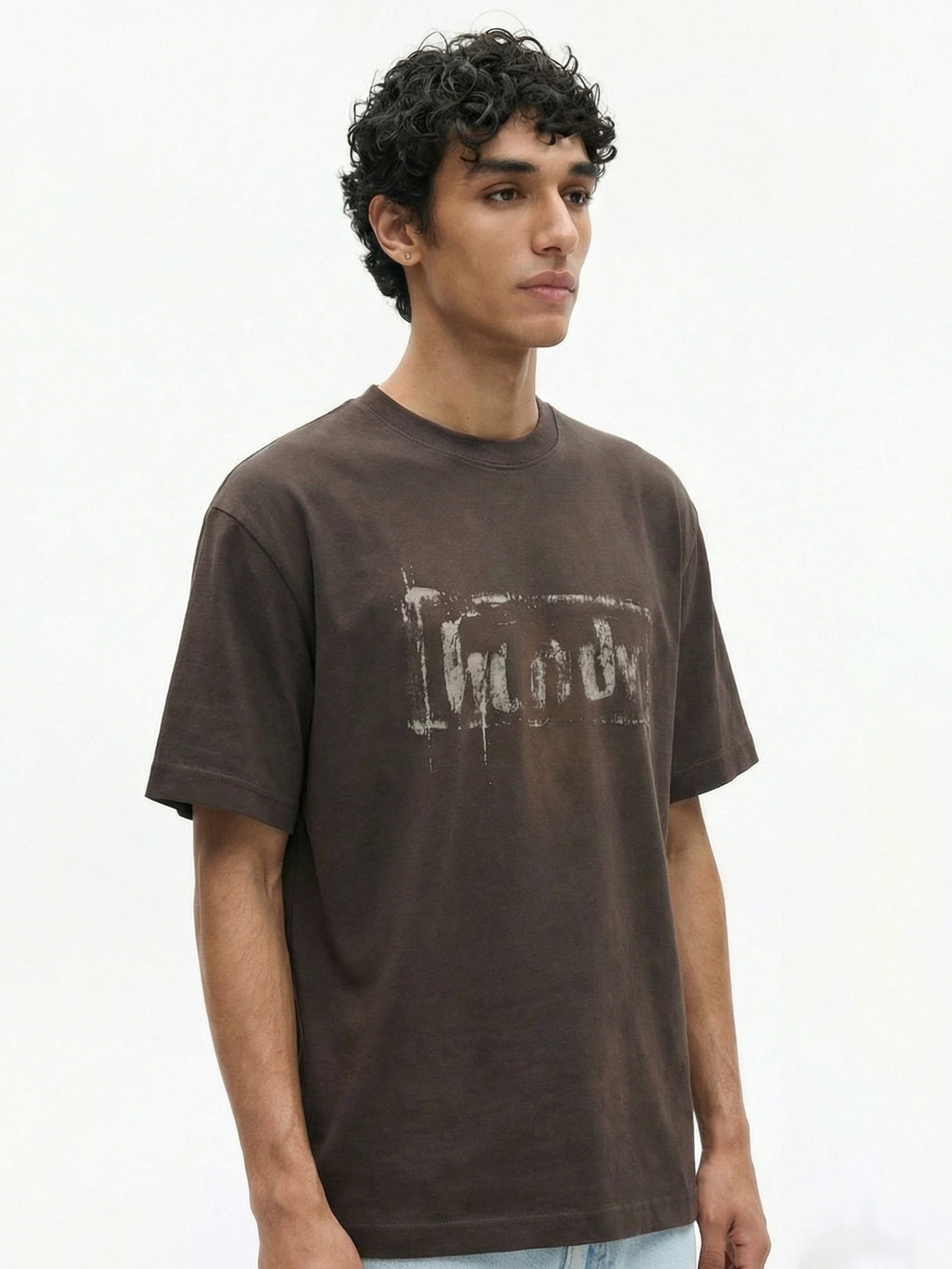 Highlander Men Brown Printed Round Neck T-Shirt - Brown - Image 9