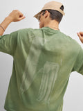 Highlander Men Olive Printed Round Neck T-Shirt - Olive - Image 1