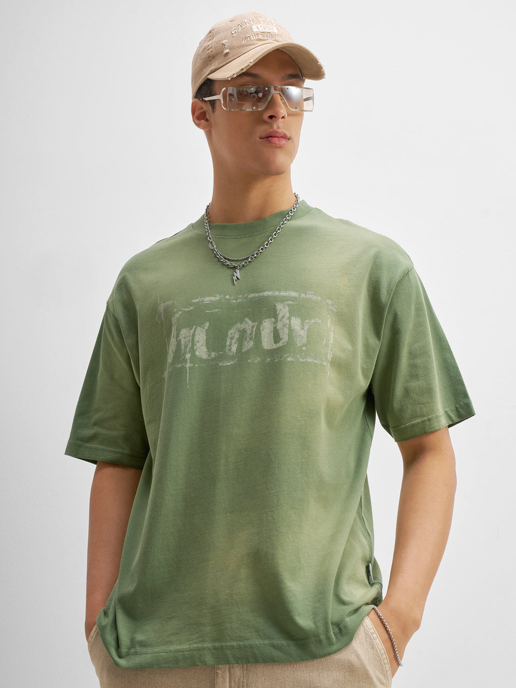 Highlander Men Olive Printed Round Neck T-Shirt - Olive - Image 3