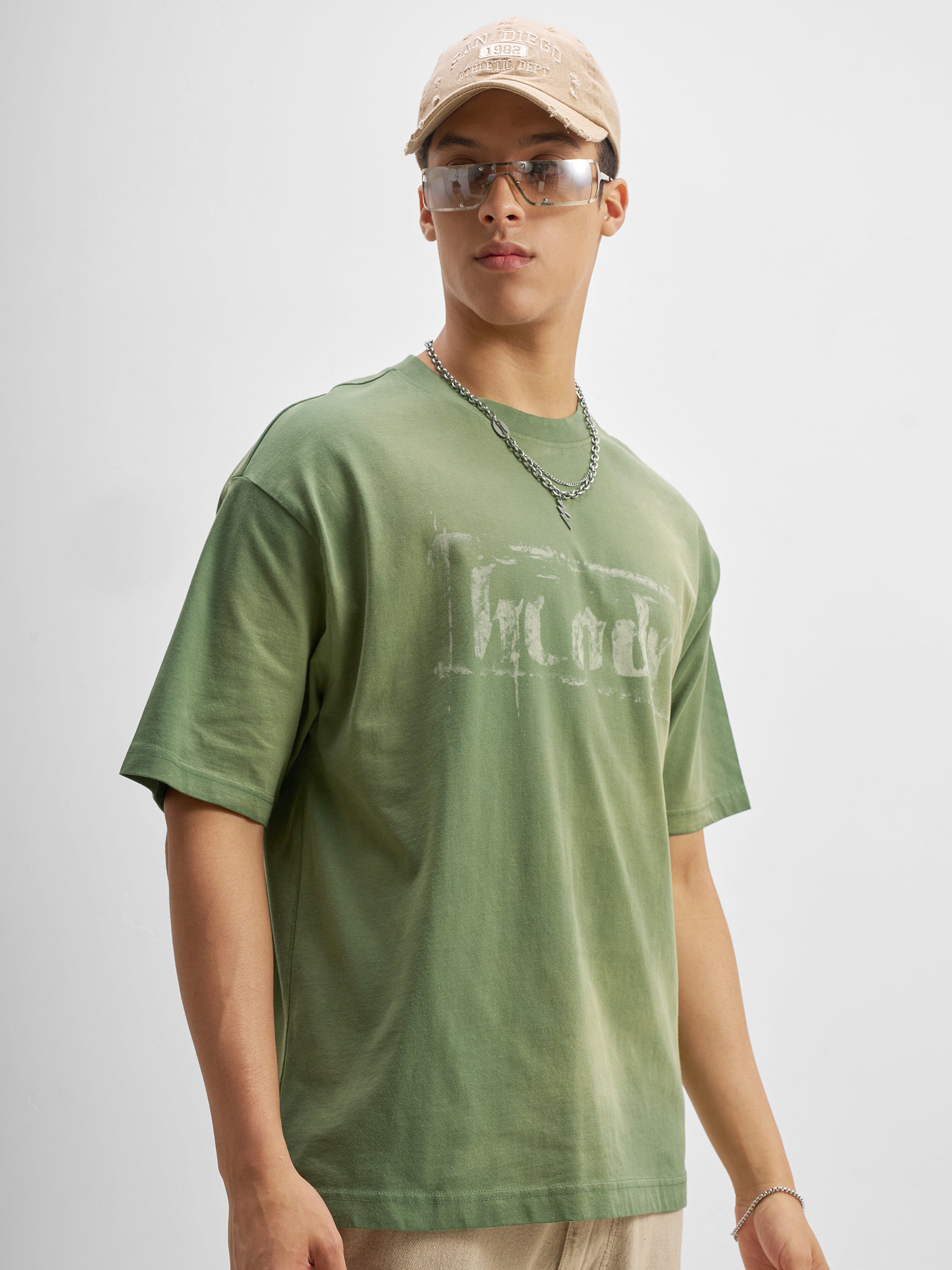 Highlander Men Olive Printed Round Neck T-Shirt - Olive - Image 6