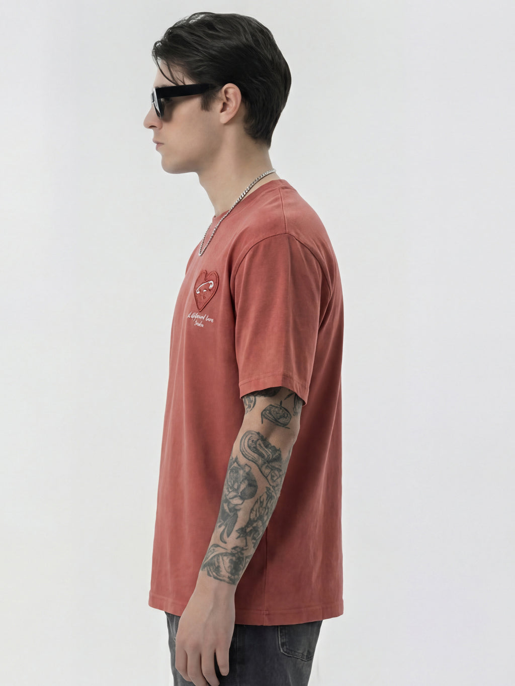 Highlander Men Pink Embroidered Round Neck T-Shirt - Pink - Image 7