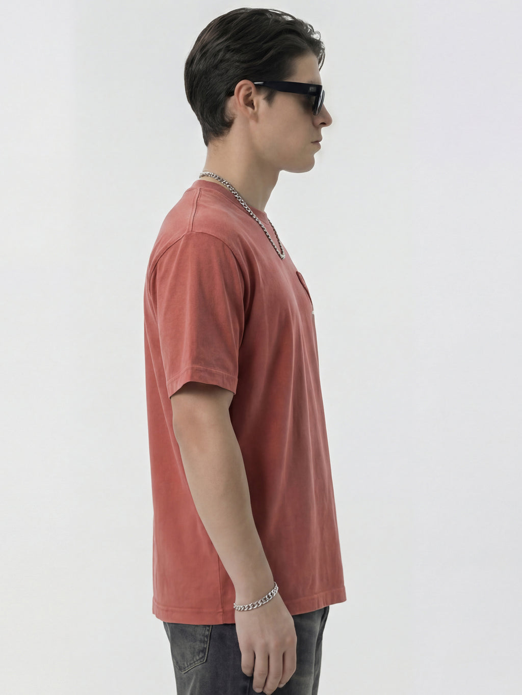 Highlander Men Pink Embroidered Round Neck T-Shirt - Pink - Image 9