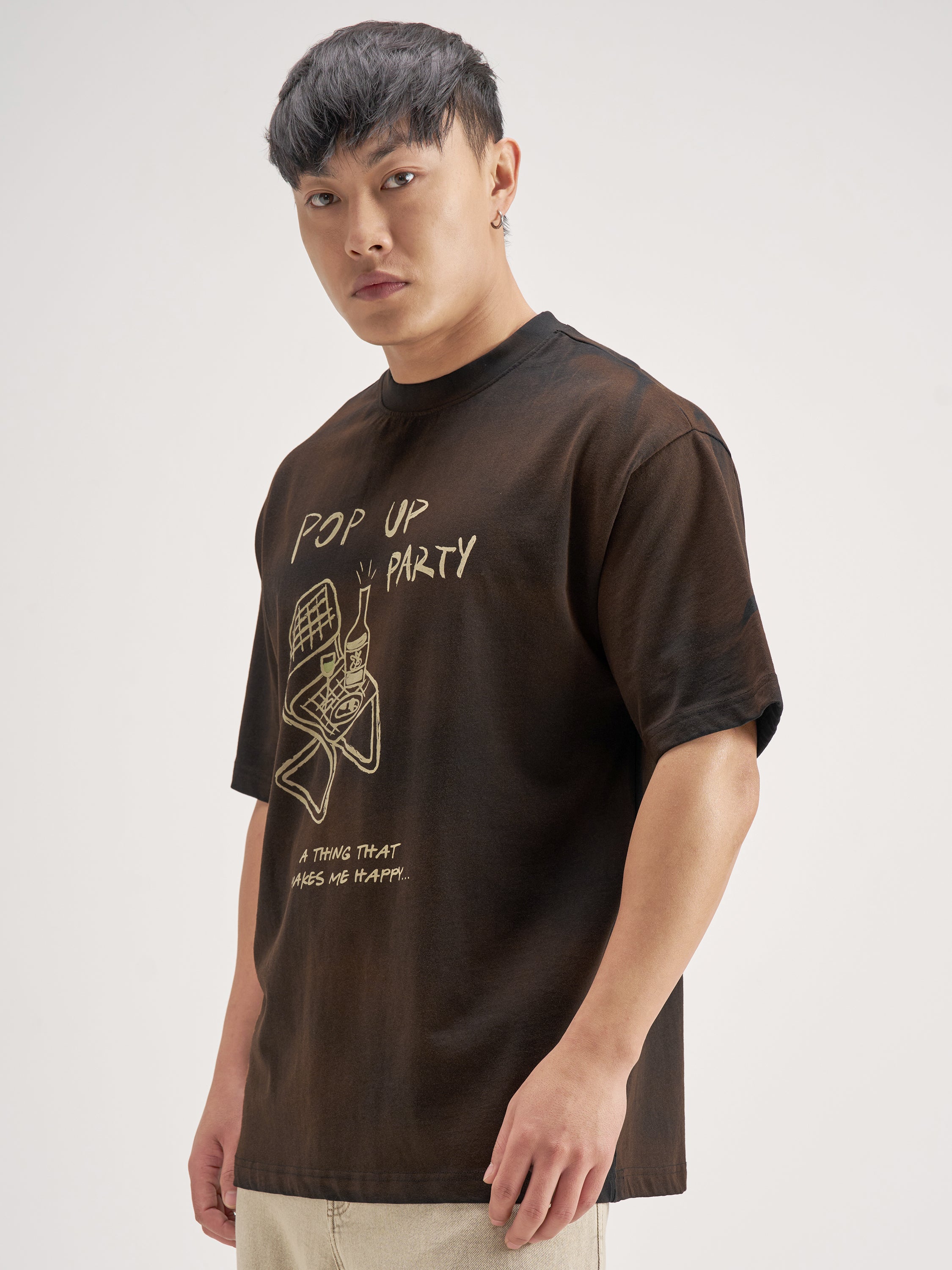 Highlander Men Black Printed Round Neck T-Shirt - Black - Image 4