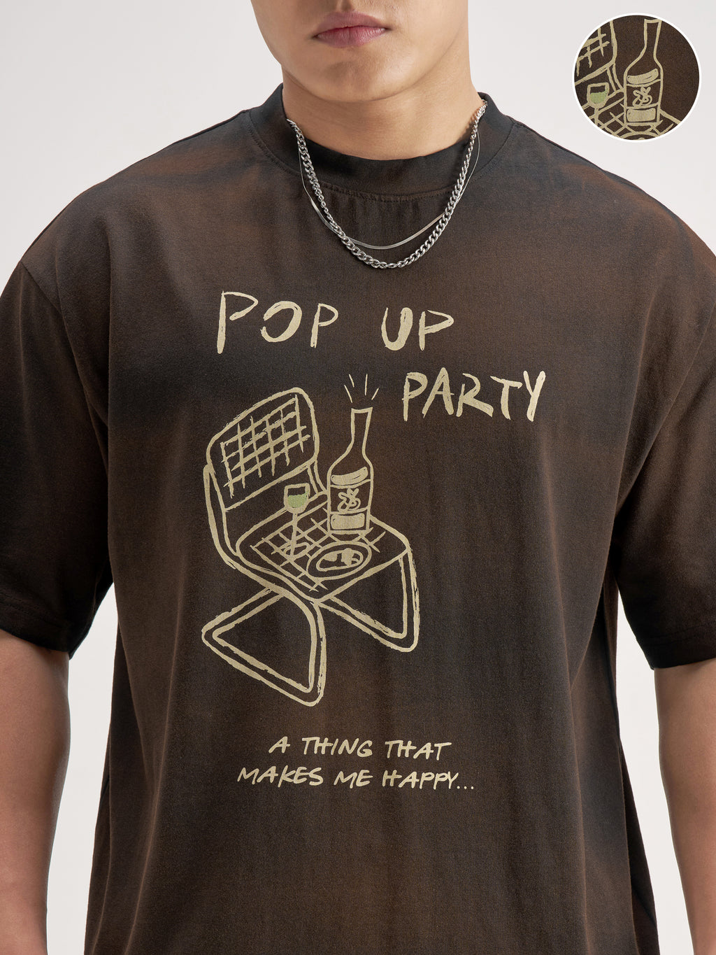 Highlander Men Black Printed Round Neck T-Shirt - Black - Image 5