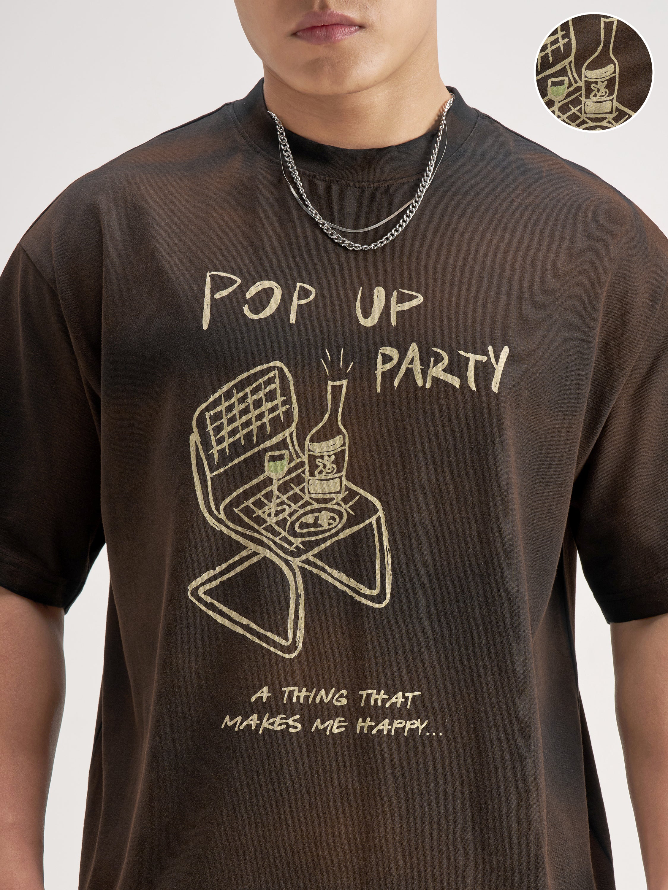 Highlander Men Black Printed Round Neck T-Shirt - Black - Image 5