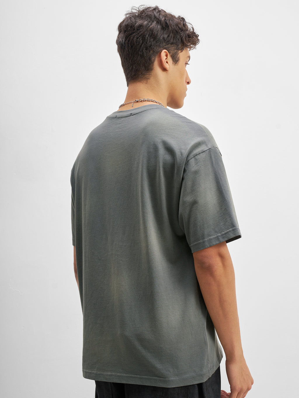 Highlander Men Grey Printed Round Neck T-Shirt - Grey - Image 3