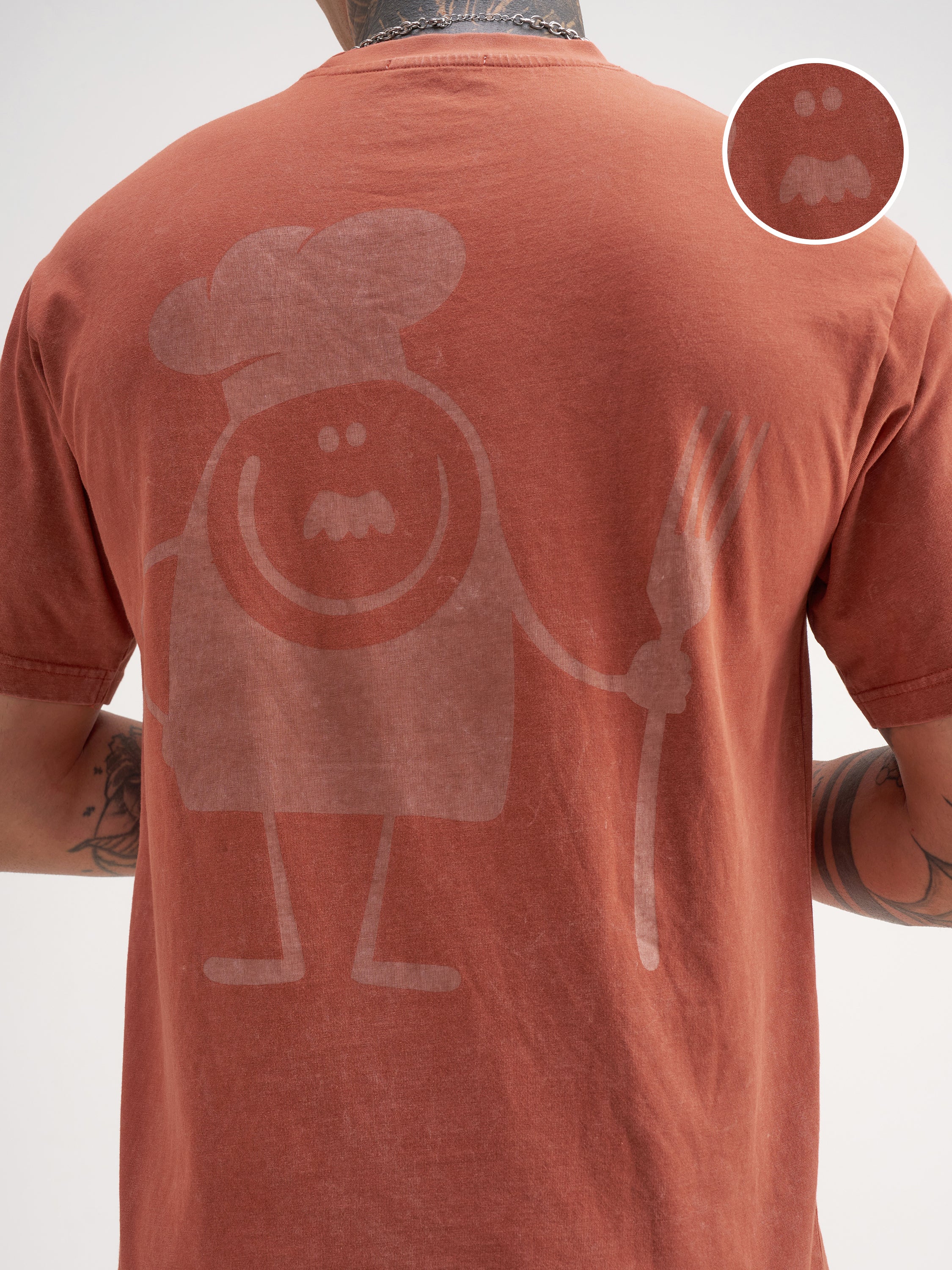 Highlander Men Rust Printed Round Neck T-Shirt - Rust - Image 5