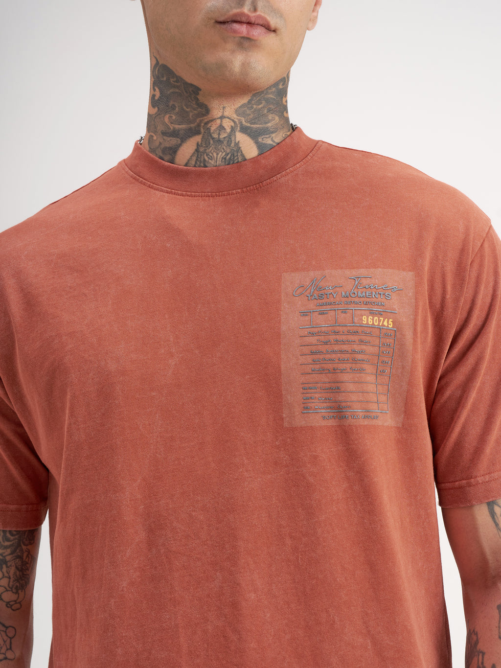 Highlander Men Rust Printed Round Neck T-Shirt - Rust - Image 7