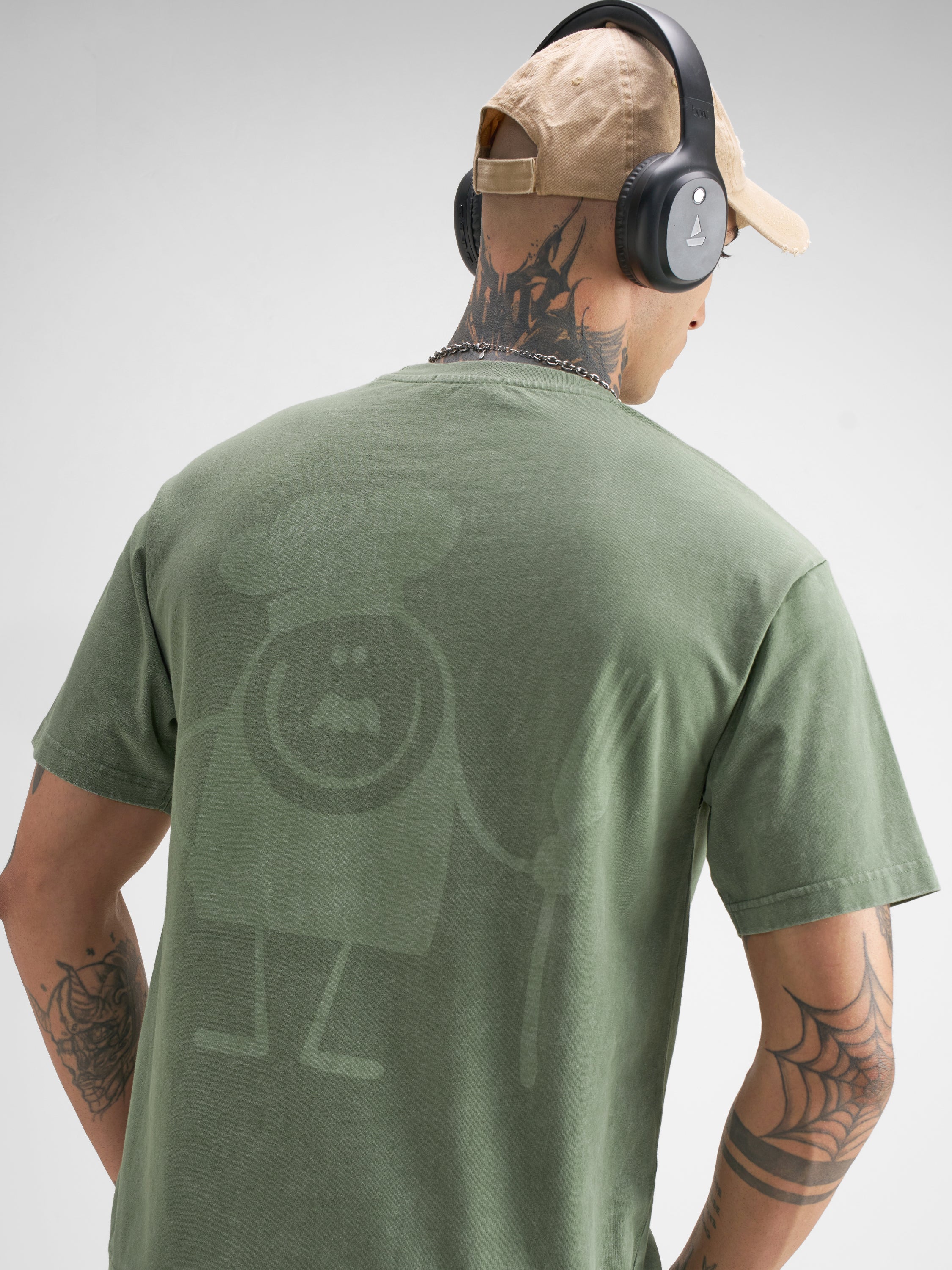 Highlander Men Green Printed Round Neck T-Shirt - Green - Image 1