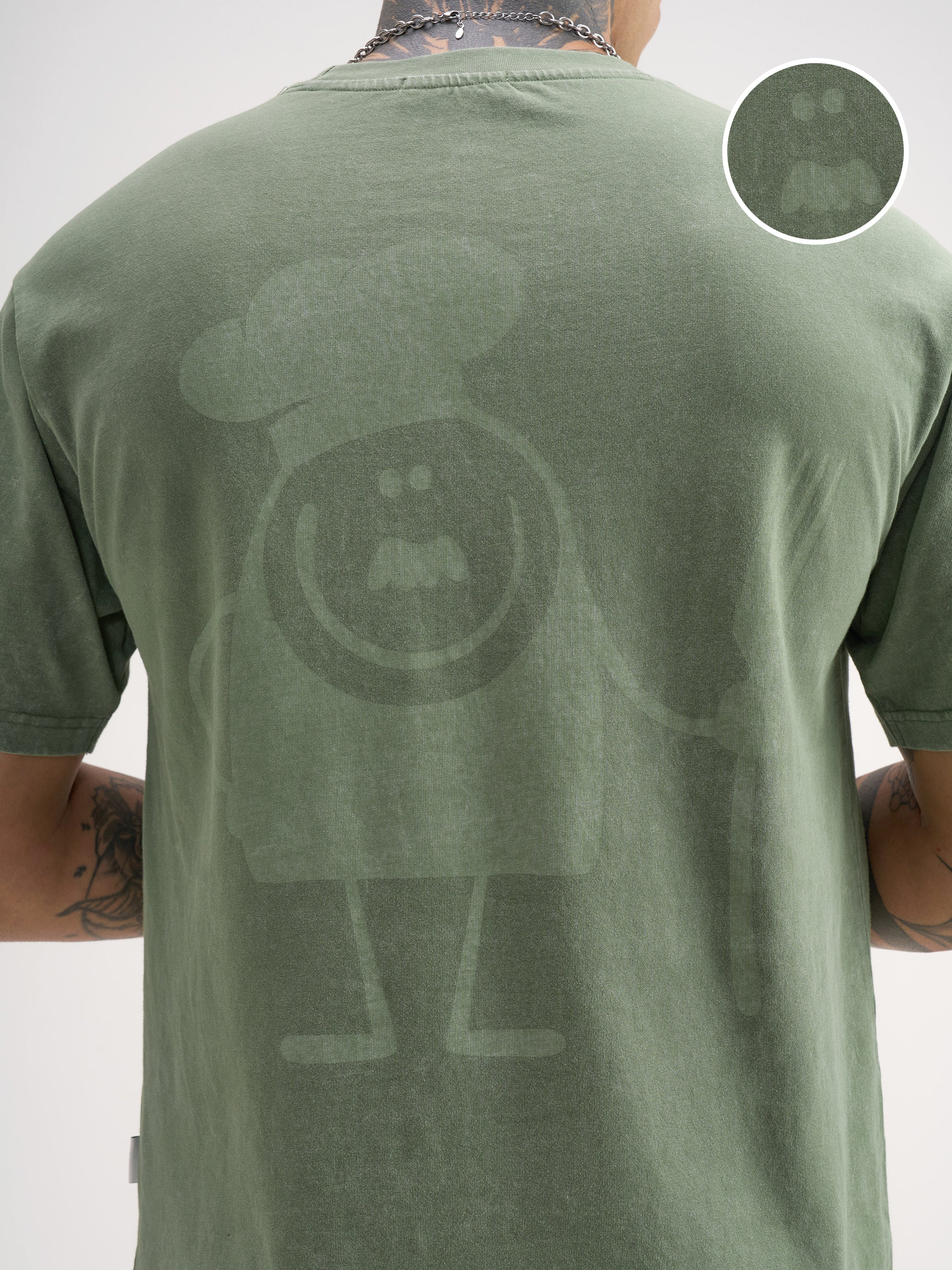 Highlander Men Green Printed Round Neck T-Shirt - Green - Image 5