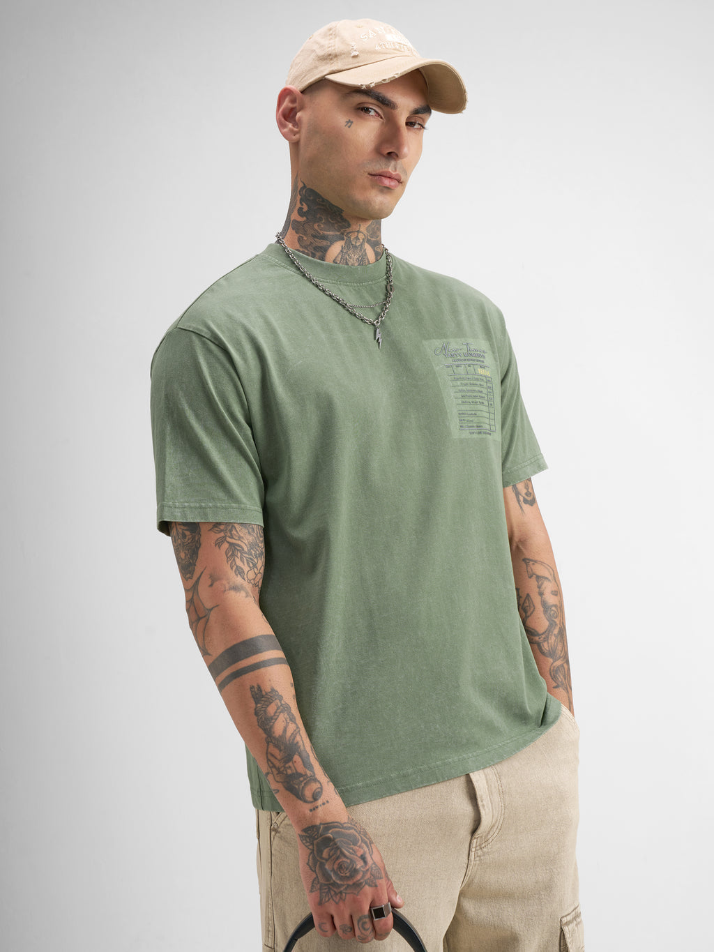 Highlander Men Green Printed Round Neck T-Shirt - Green - Image 6