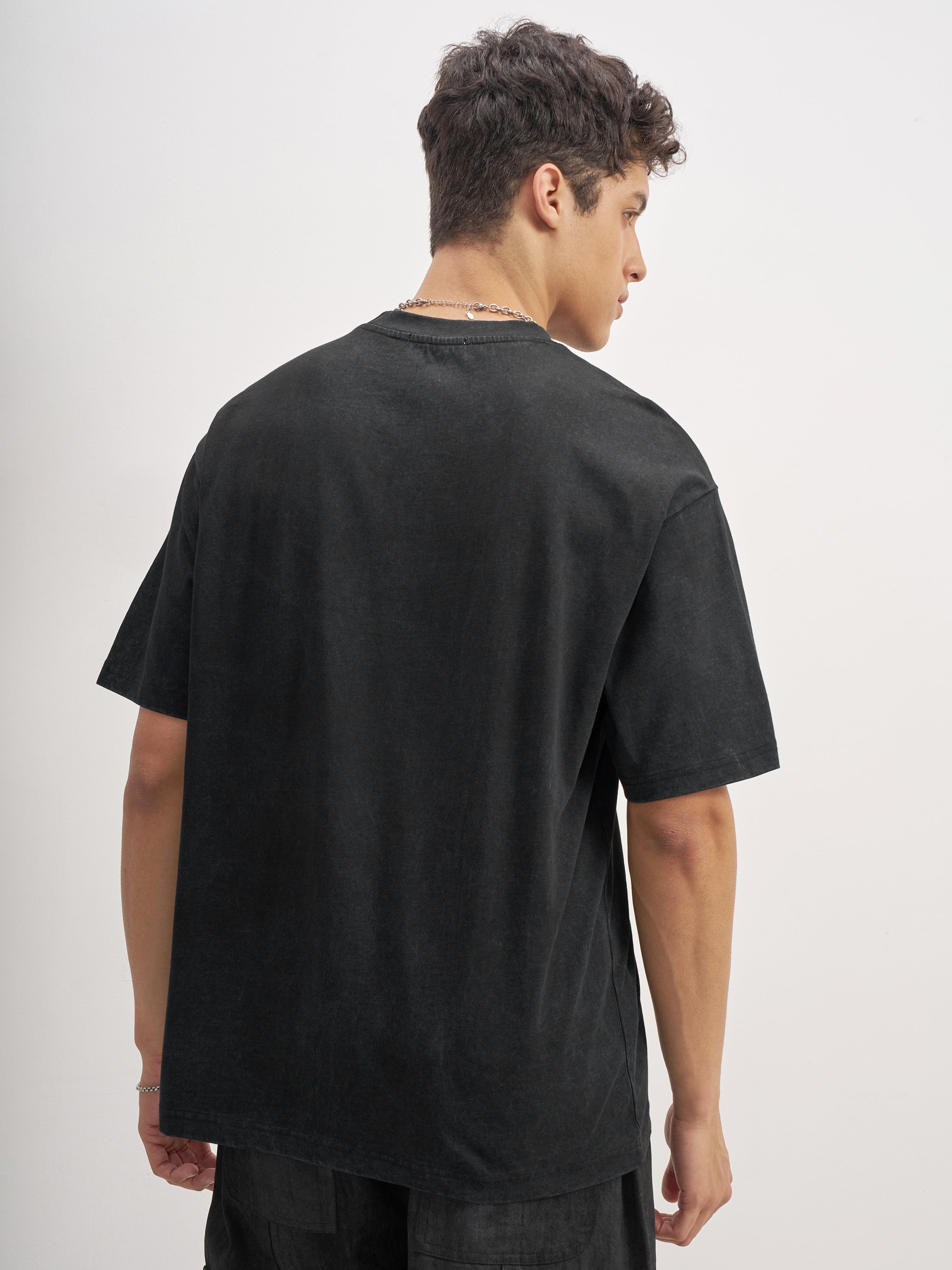 Highlander Men Black Printed Round Neck T-Shirt - Black - Image 3