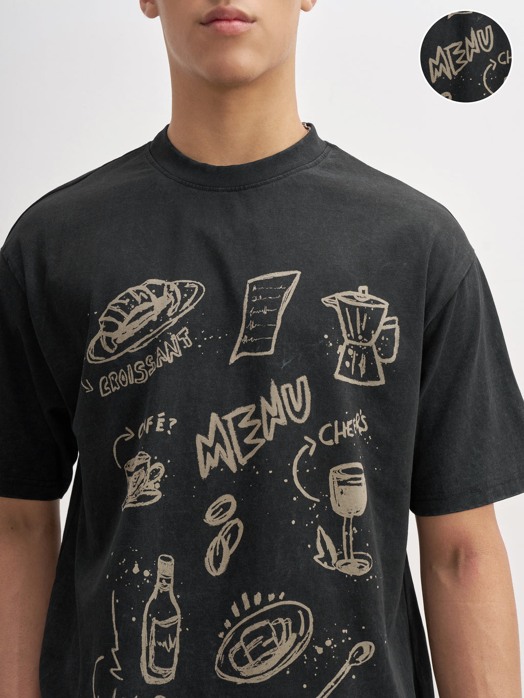 Highlander Men Black Printed Round Neck T-Shirt - Black - Image 5