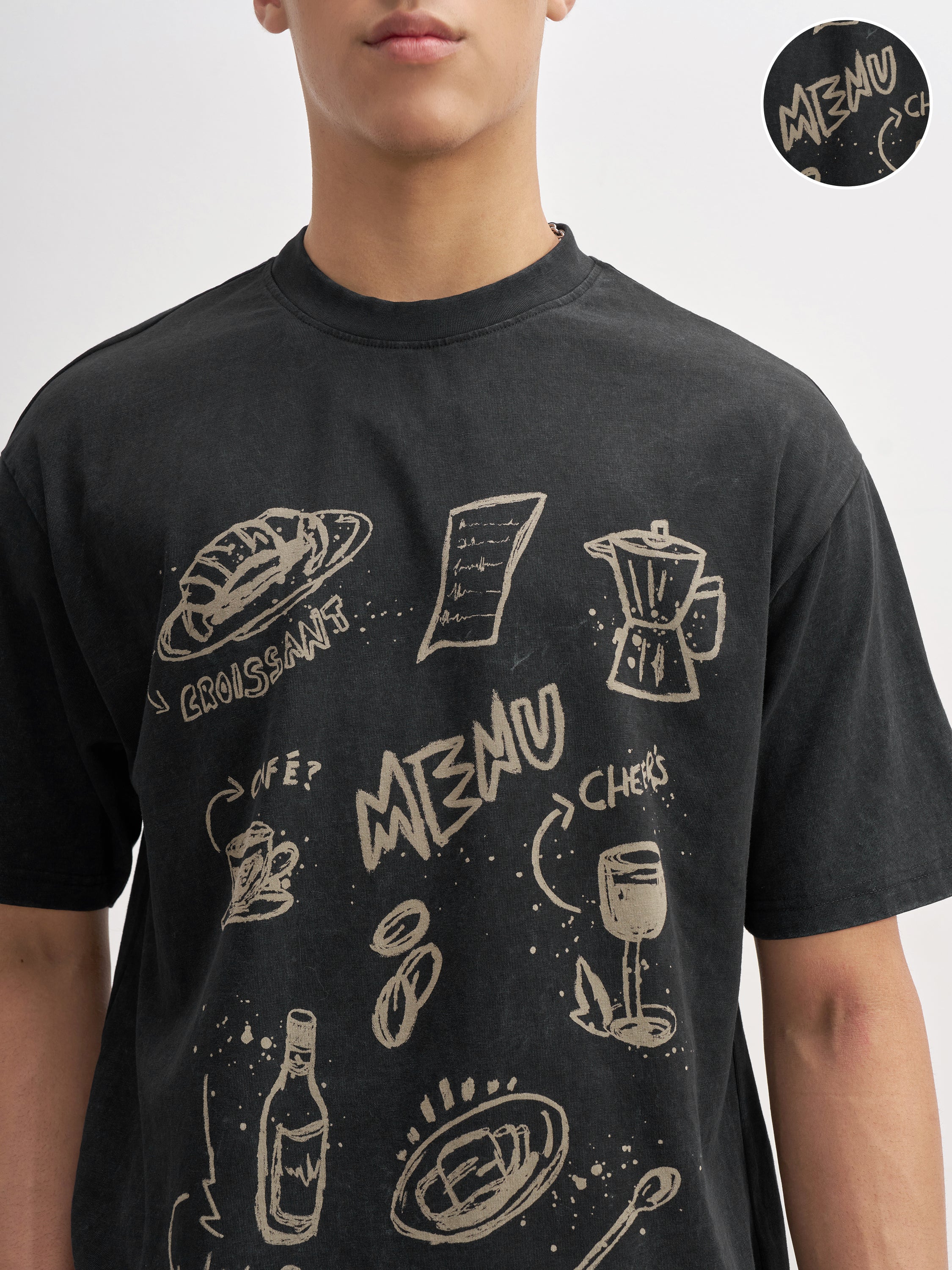 Highlander Men Black Printed Round Neck T-Shirt - Black - Image 5