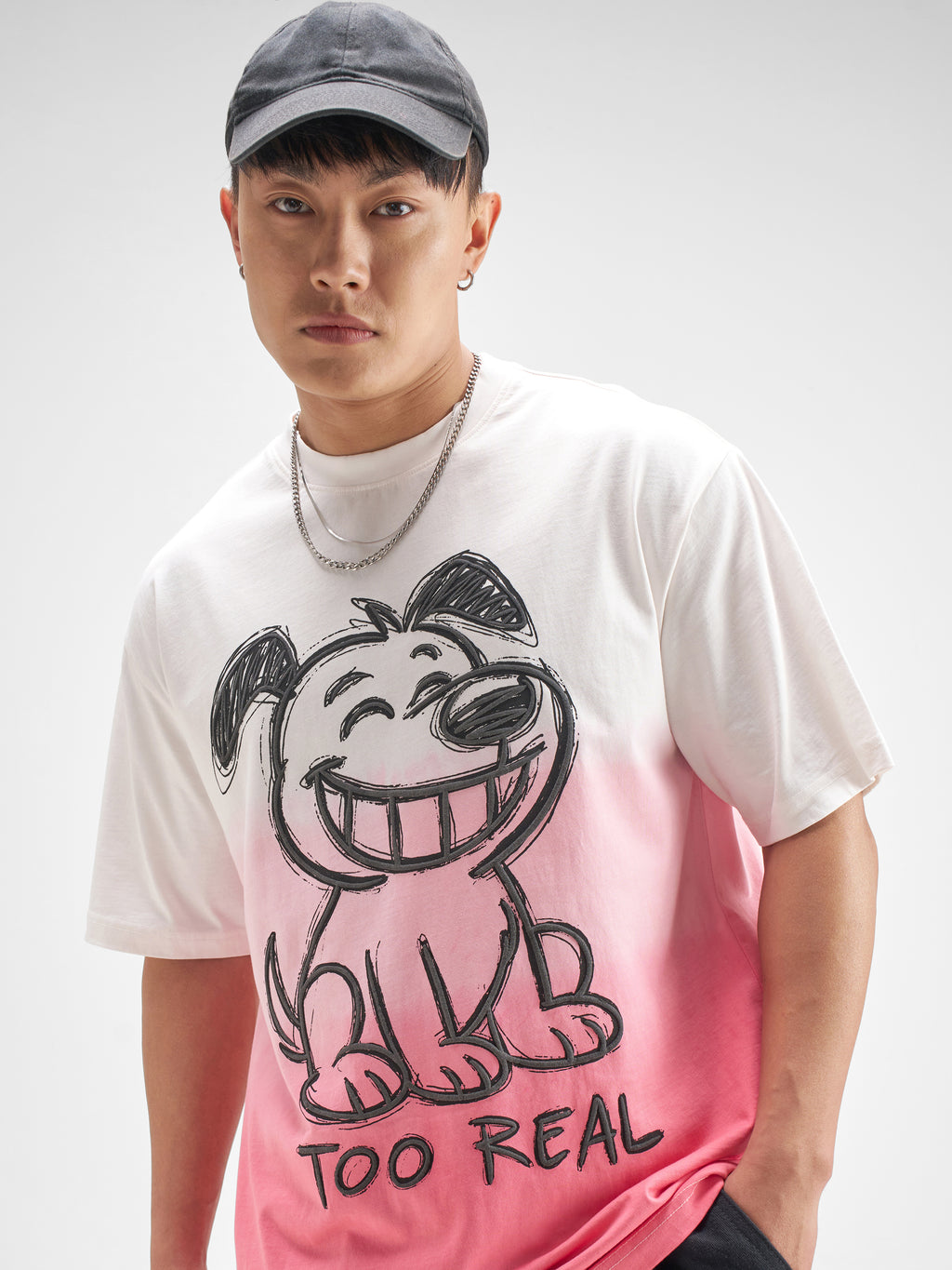 Highlander Men Pink Printed Round Neck T-Shirt - Pink - Image 1