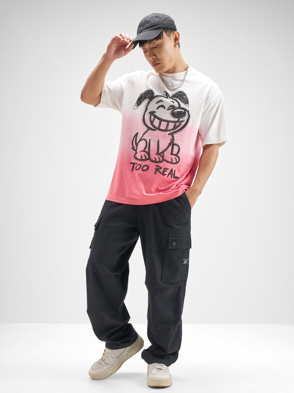 Highlander Men Pink Printed Round Neck T-Shirt - Pink - Image 2