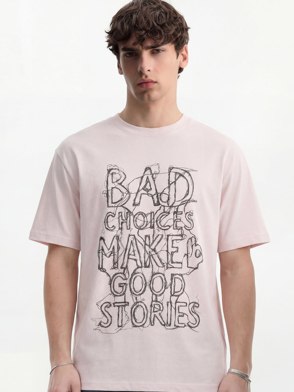 Highlander Men Pink Printed Round Neck T-Shirt - Pink - Image 4