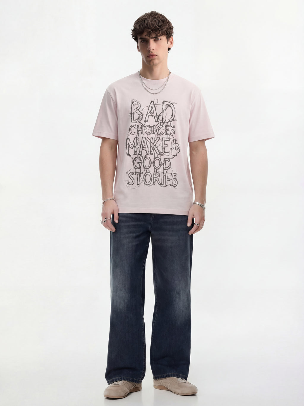 Highlander Men Pink Printed Round Neck T-Shirt - Pink - Image 5