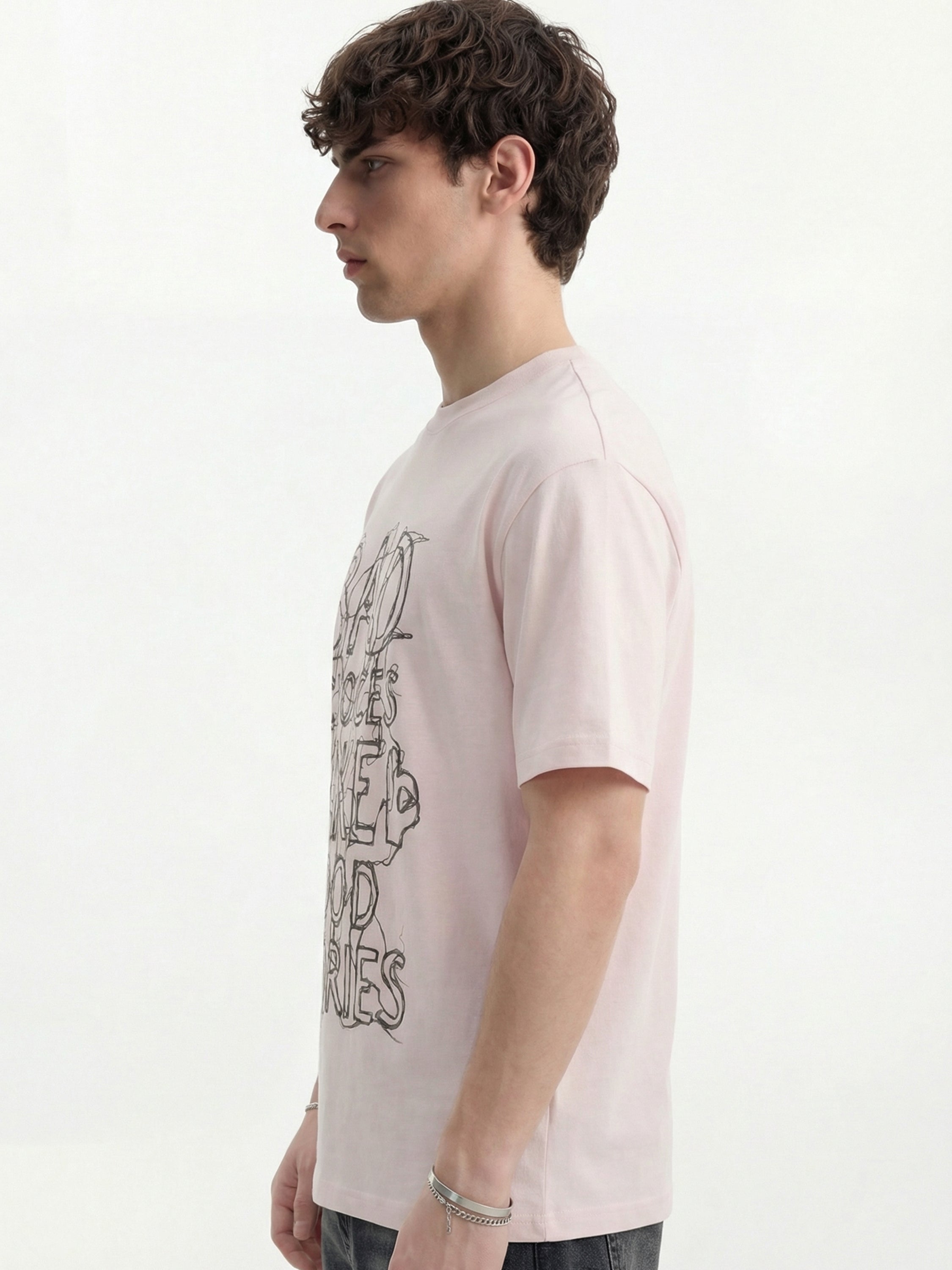 Highlander Men Pink Printed Round Neck T-Shirt - Pink - Image 7