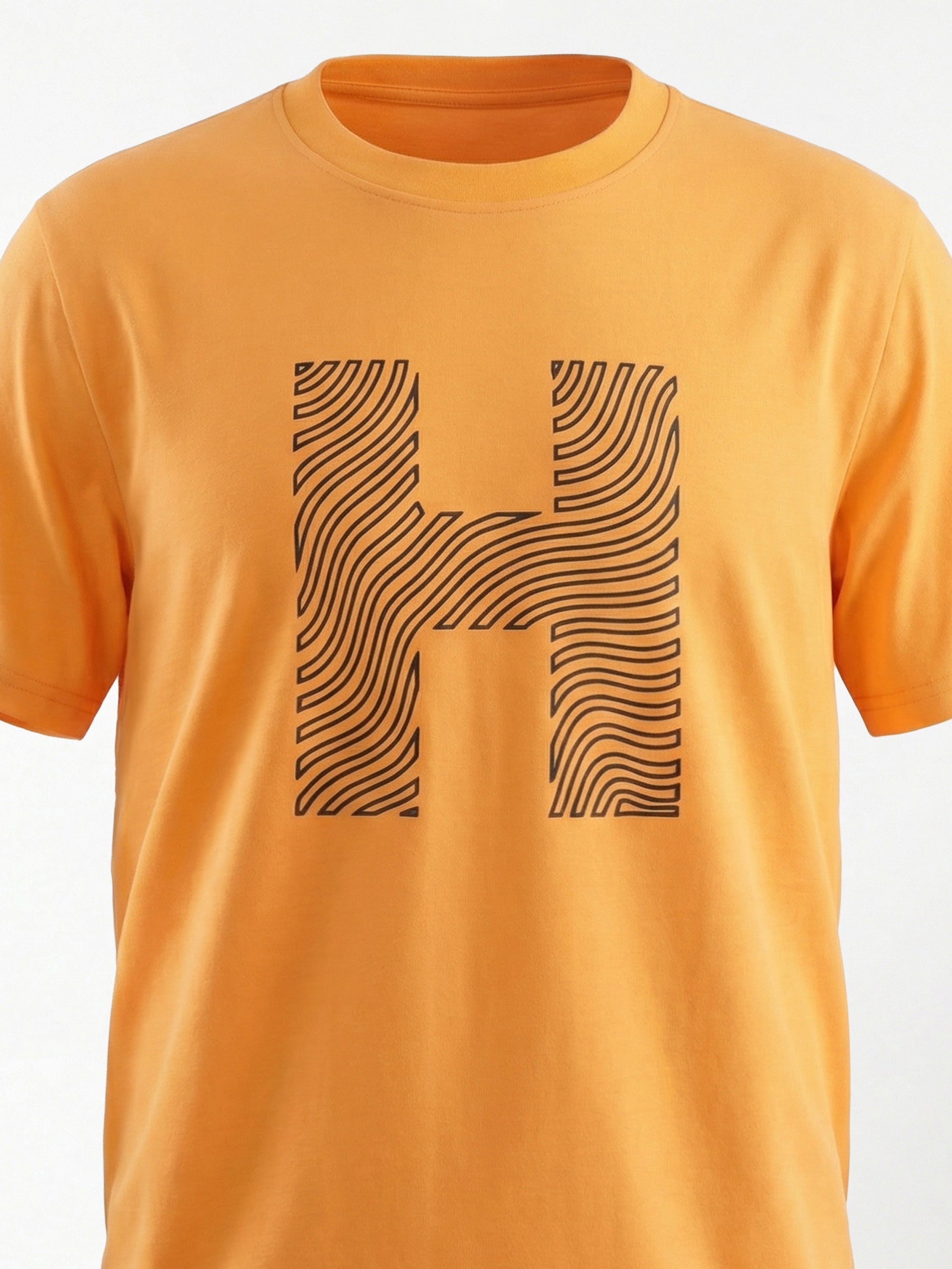 Highlander Men Orange Printed Round Neck T-Shirt - Orange - Image 2